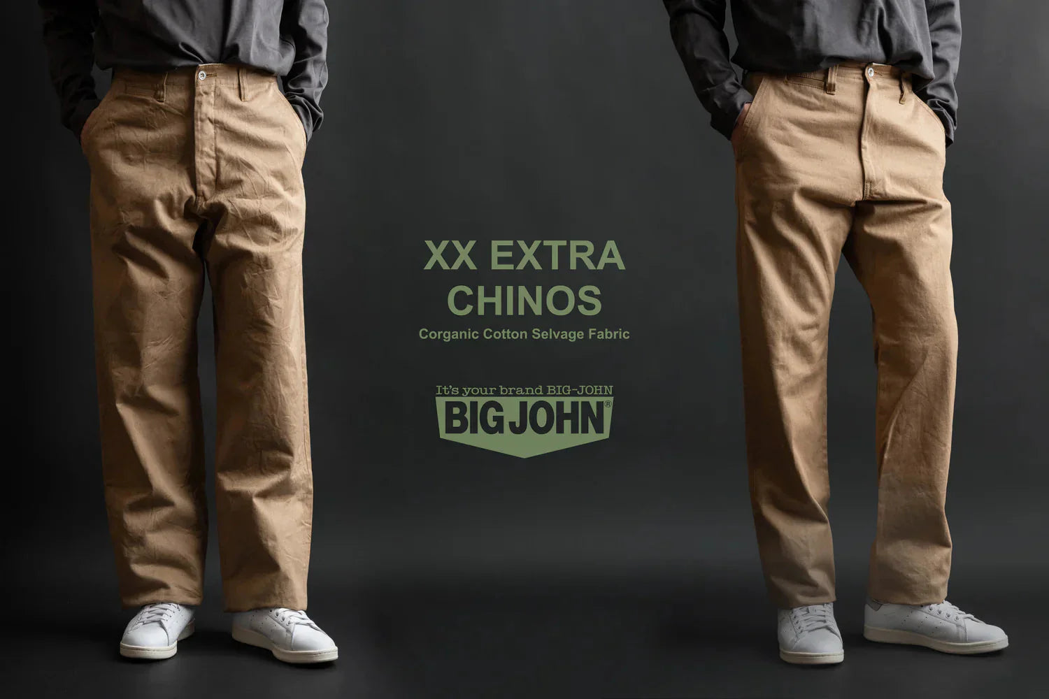 XX EXTRA CHINOS | BIG JOHN | Undyed Organic Cotton Chino Pants
