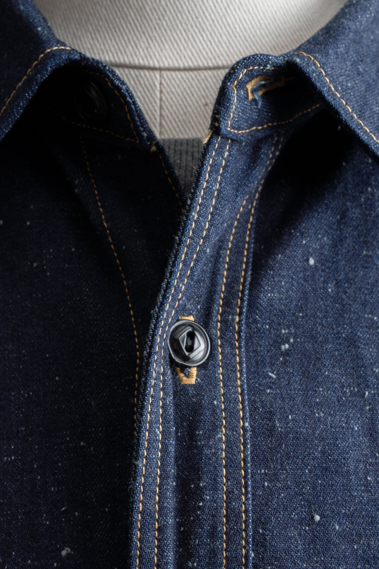 MS005E (001) 10oz SELVADGE DENIM WORK SHIRTS