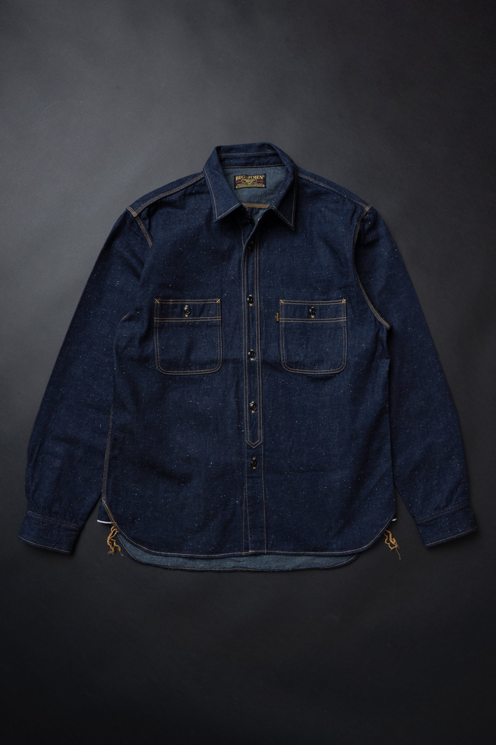 MS005E (001) 10oz SELVADGE DENIM WORK SHIRTS