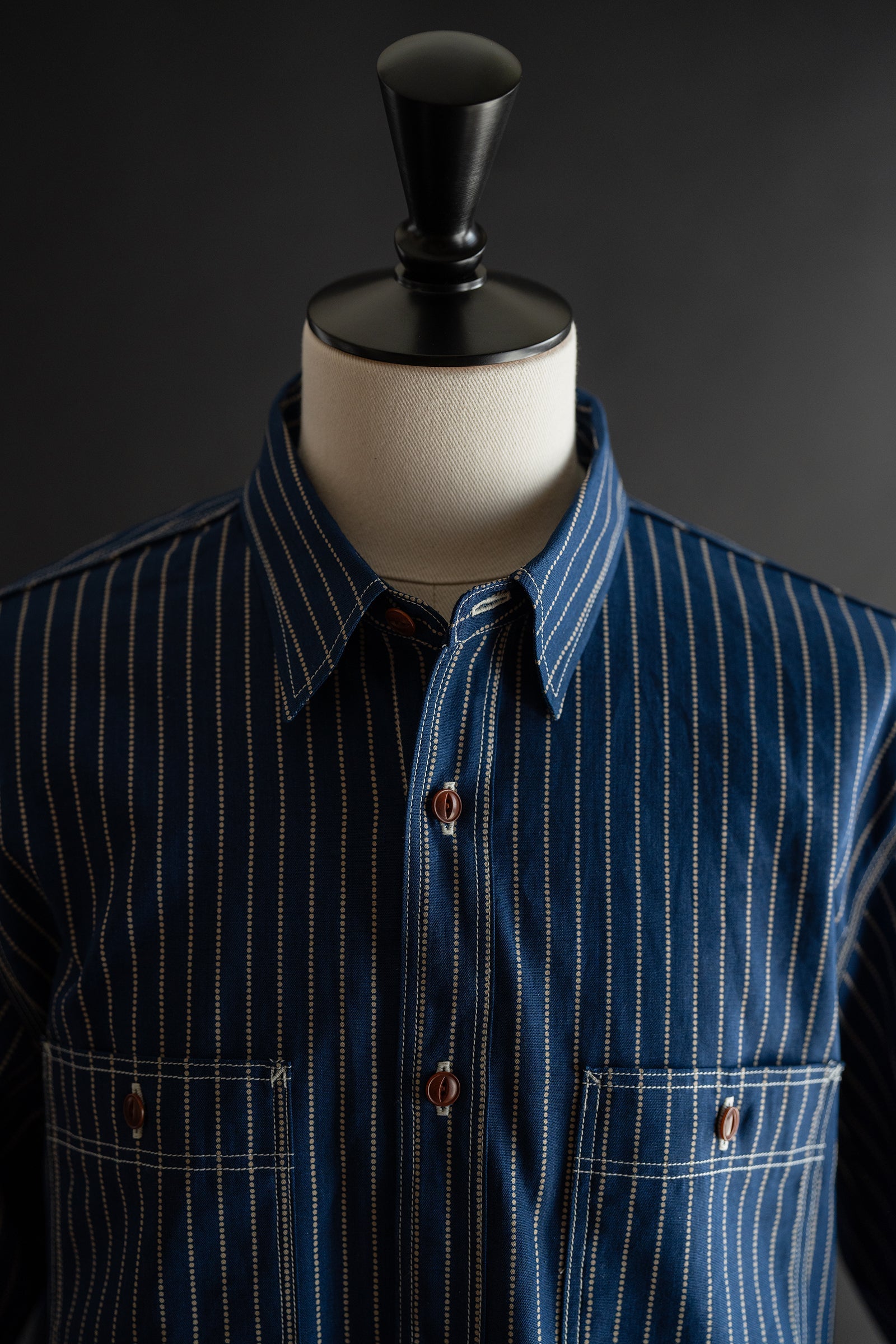 MS003R (055P) SELVEDGE CHAMBRAY SHIRT / wabash