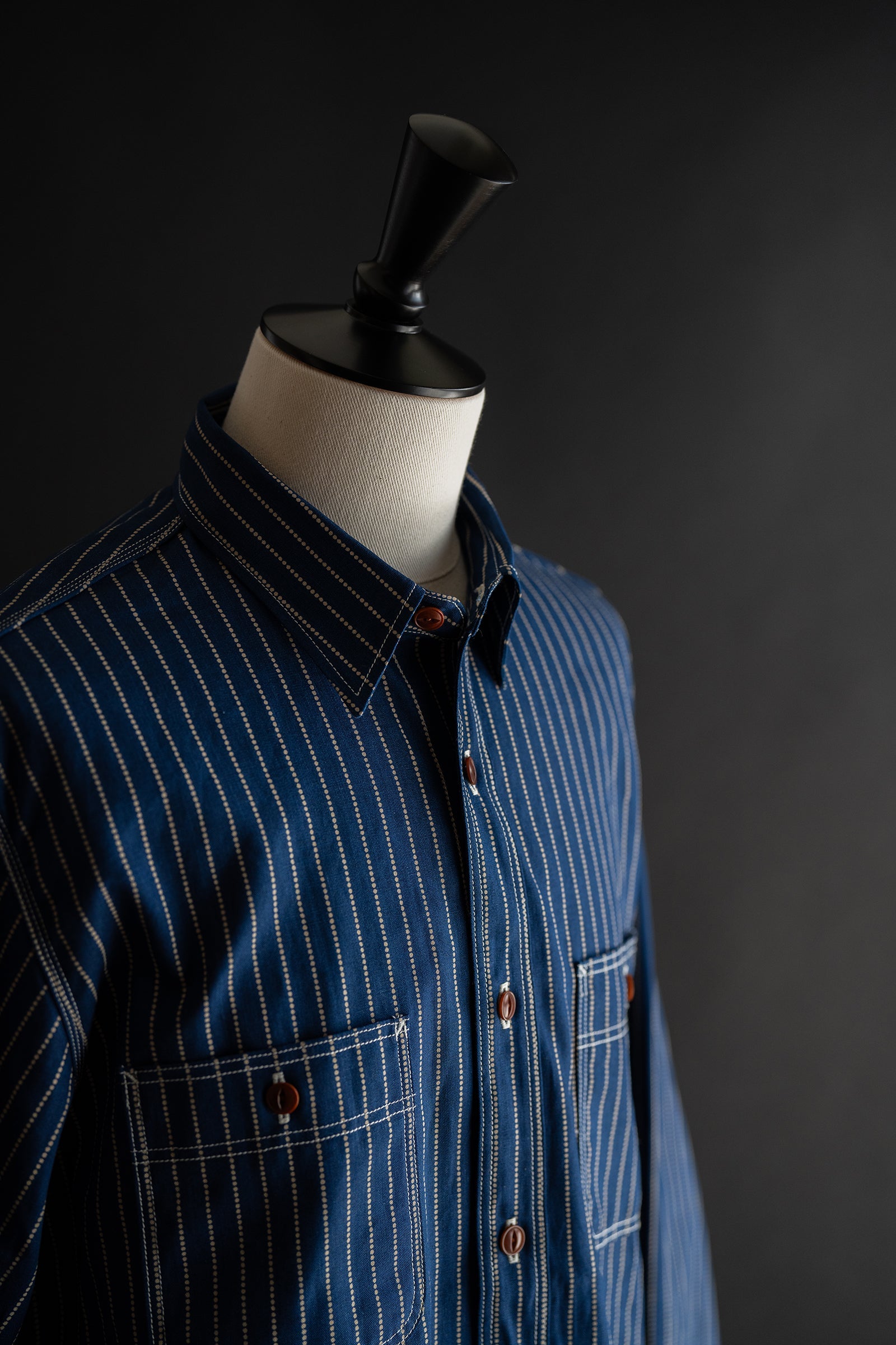 MS003R (055P) SELVEDGE CHAMBRAY SHIRT / wabash