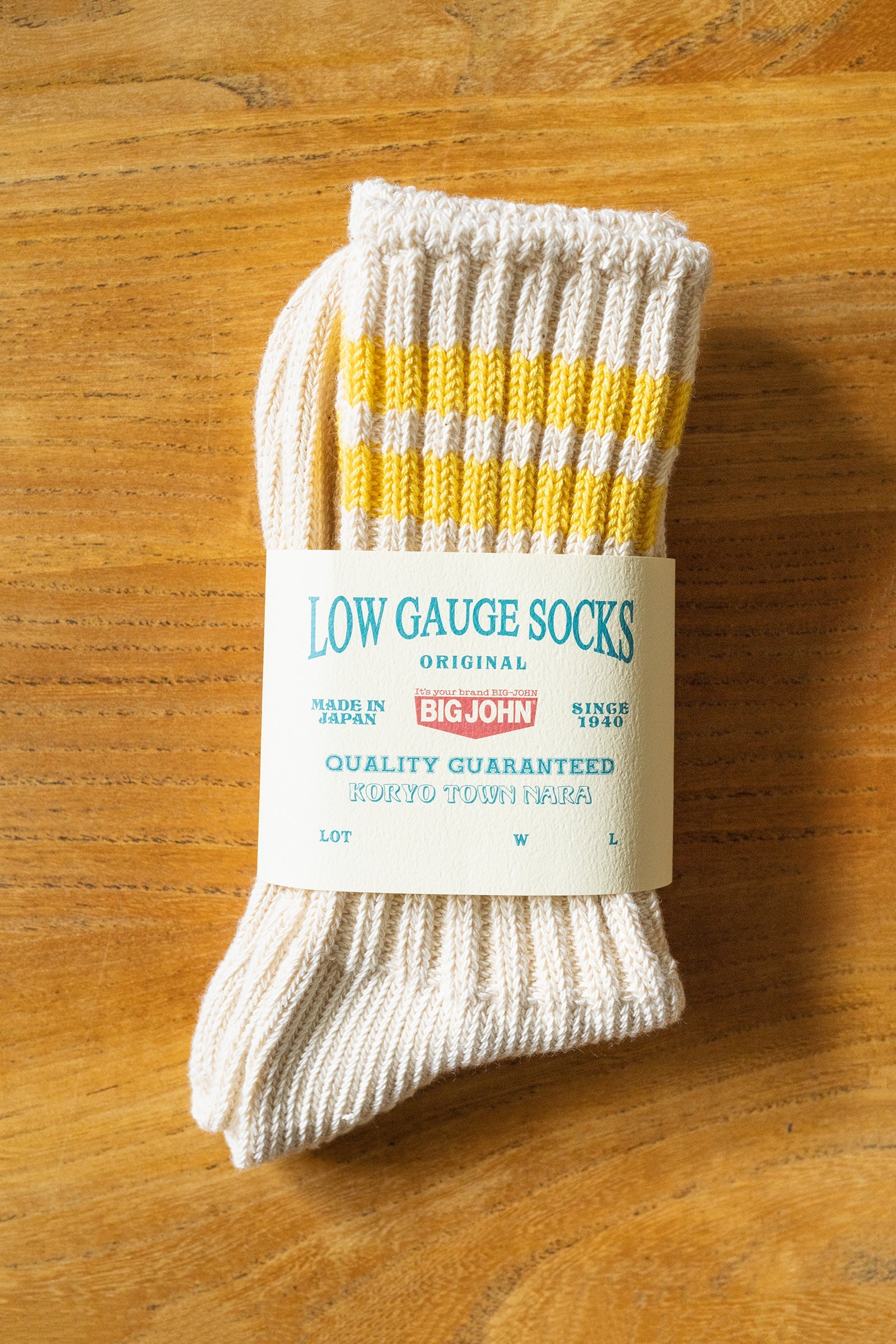 MSX01 (46) Denim Yarn Line Socks – Yellow