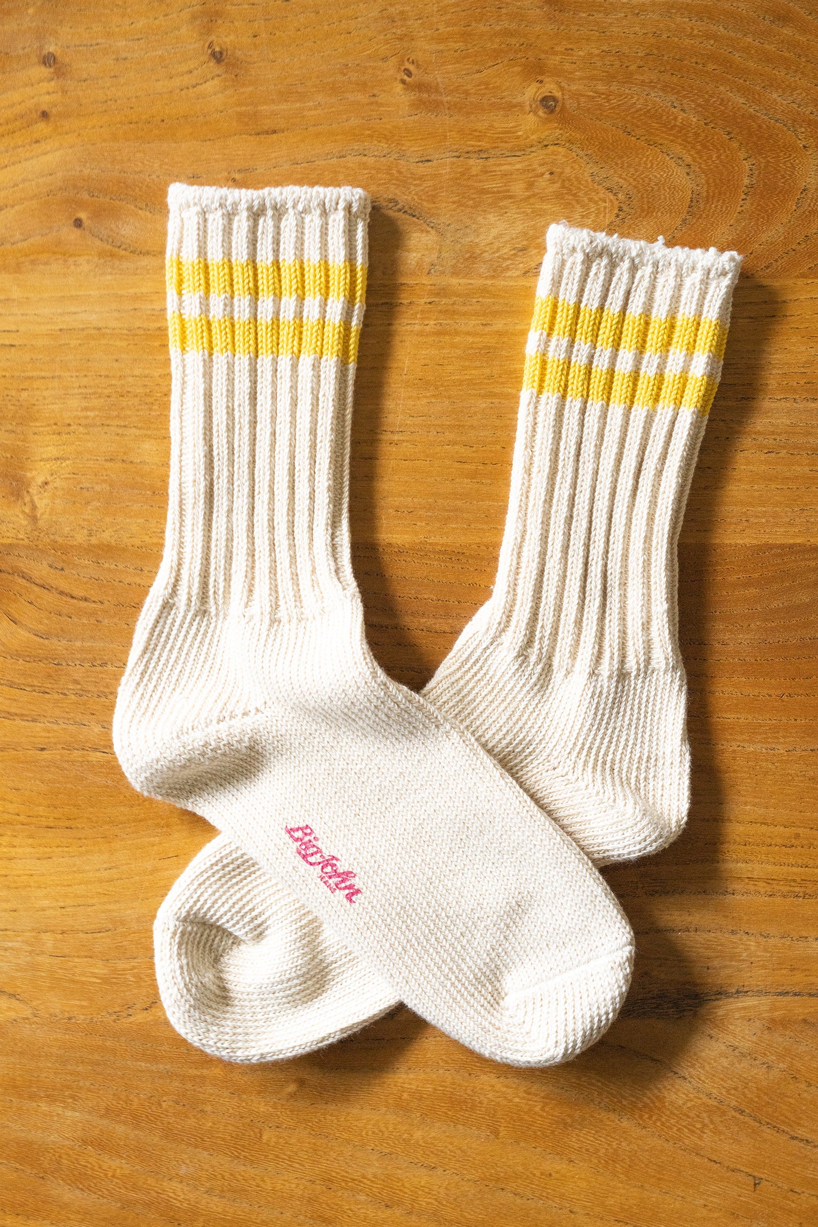 MSX01 (46) Denim Yarn Line Socks – Yellow