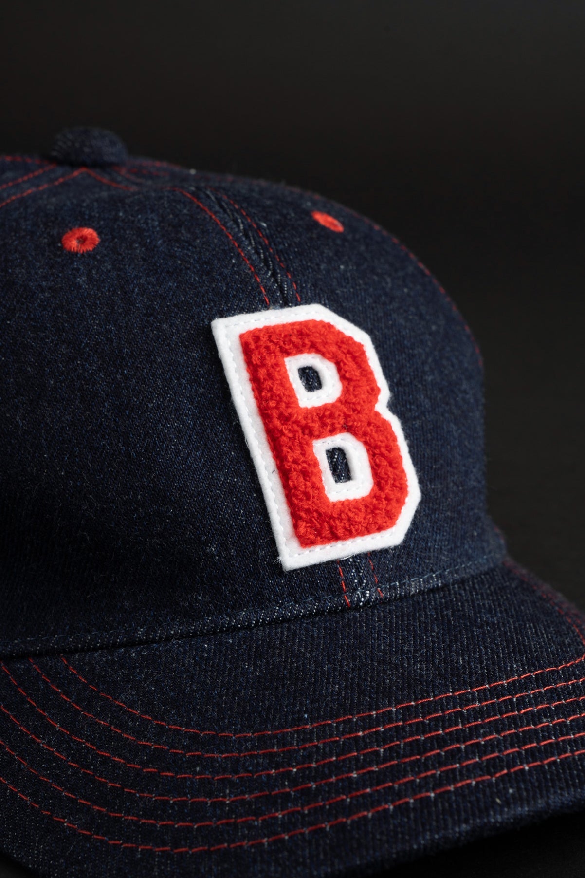 VBBJ045 (01PR) BJ BASEBALL CAP - Red Stitch