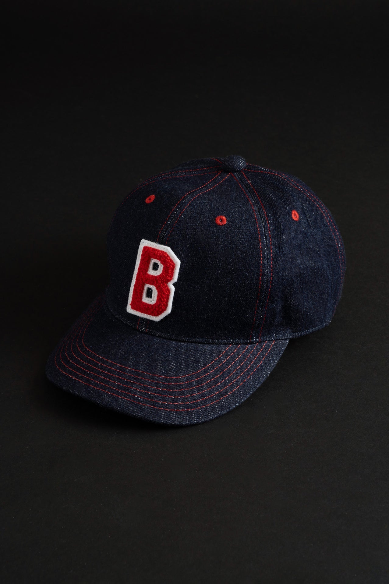 VBBJ045 (01PR) BJ BASEBALL CAP - Red Stitch