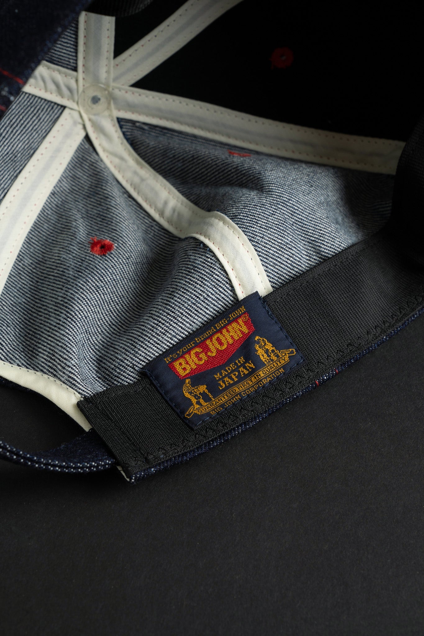 VBBJ045 (01PR) BJ BASEBALL CAP - Red Stitch