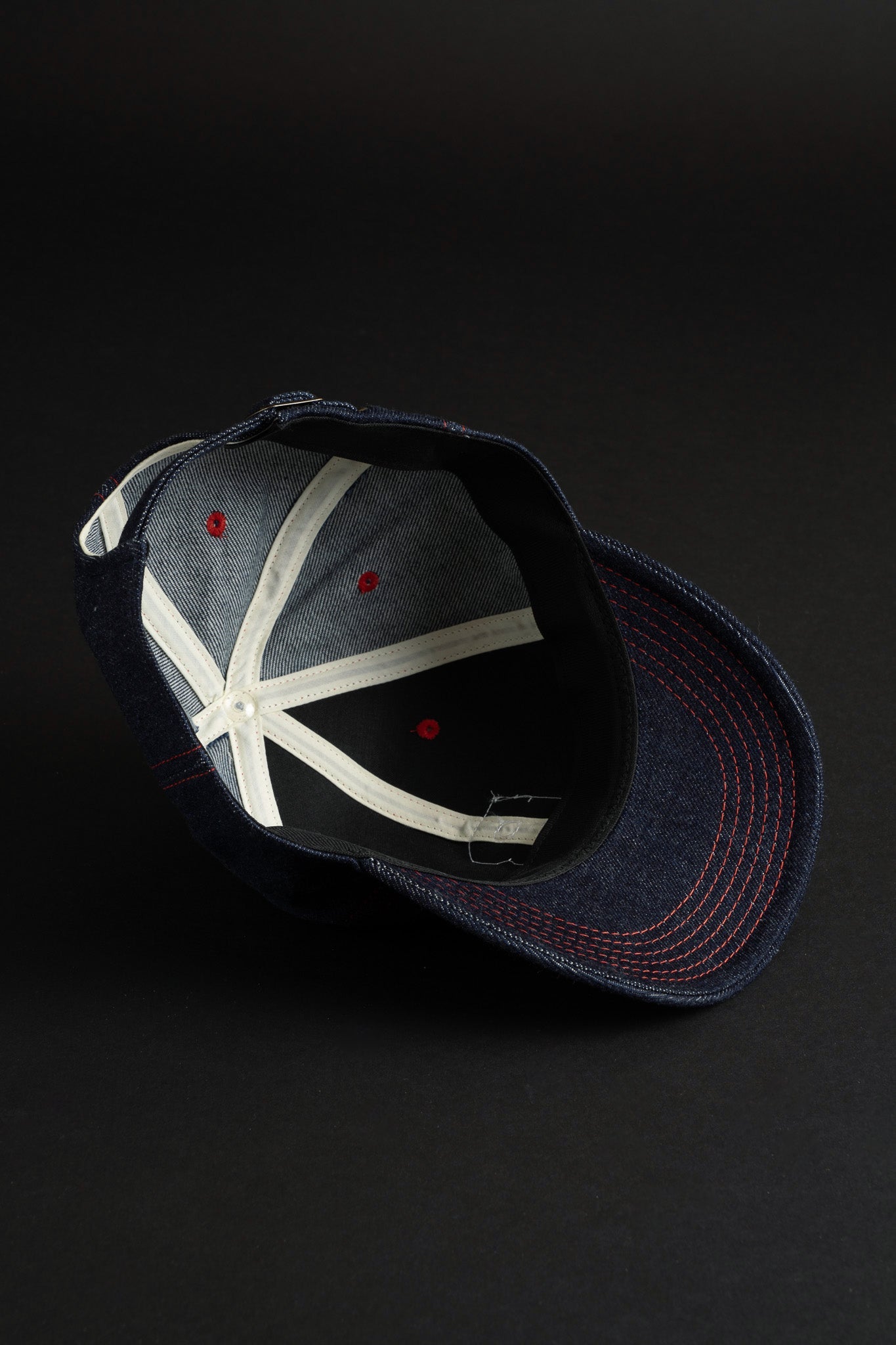 VBBJ045 (01PR) BJ BASEBALL CAP - Red Stitch