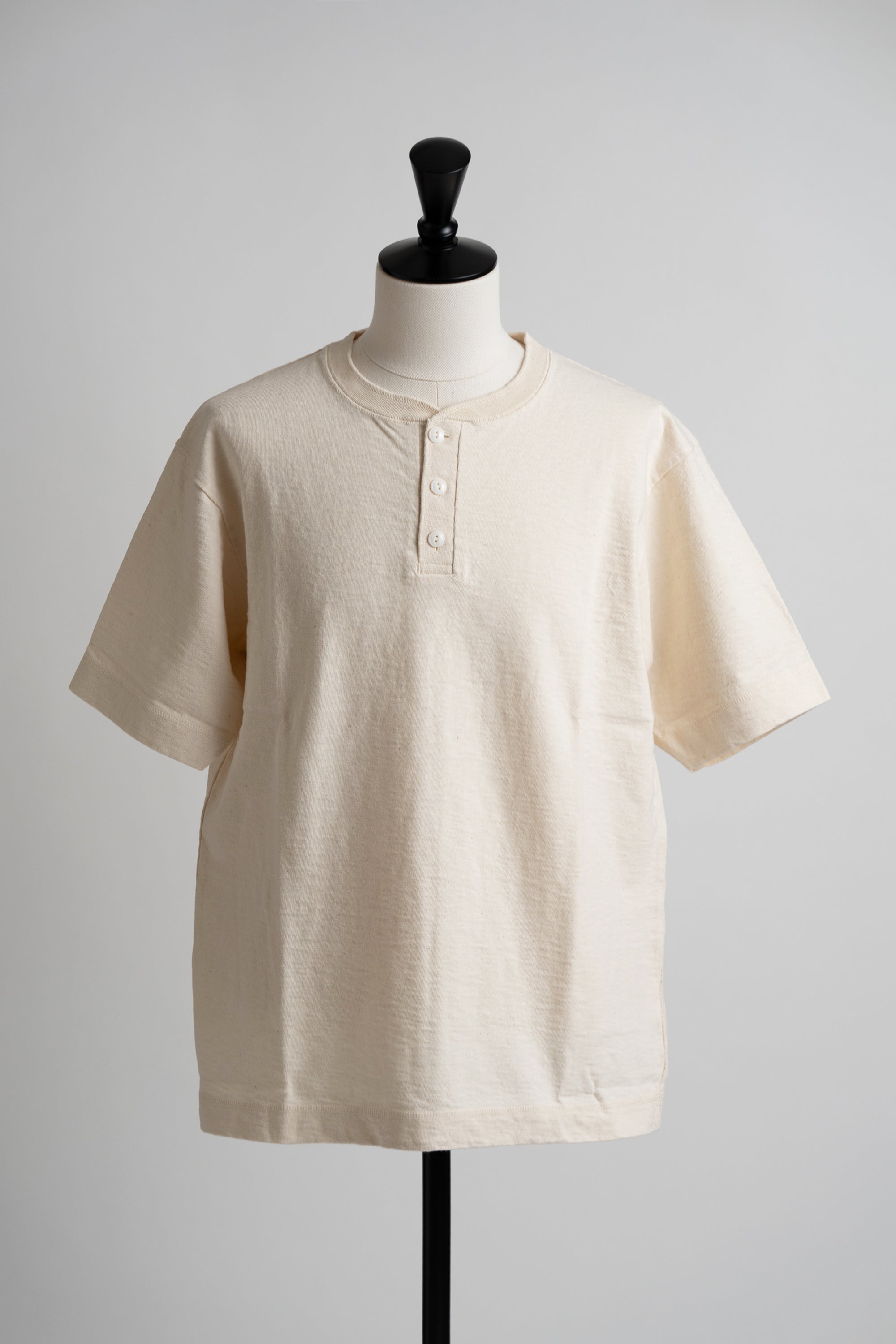 MTE006 (66) 丸胴 HENLEY NECK T-SHIRT