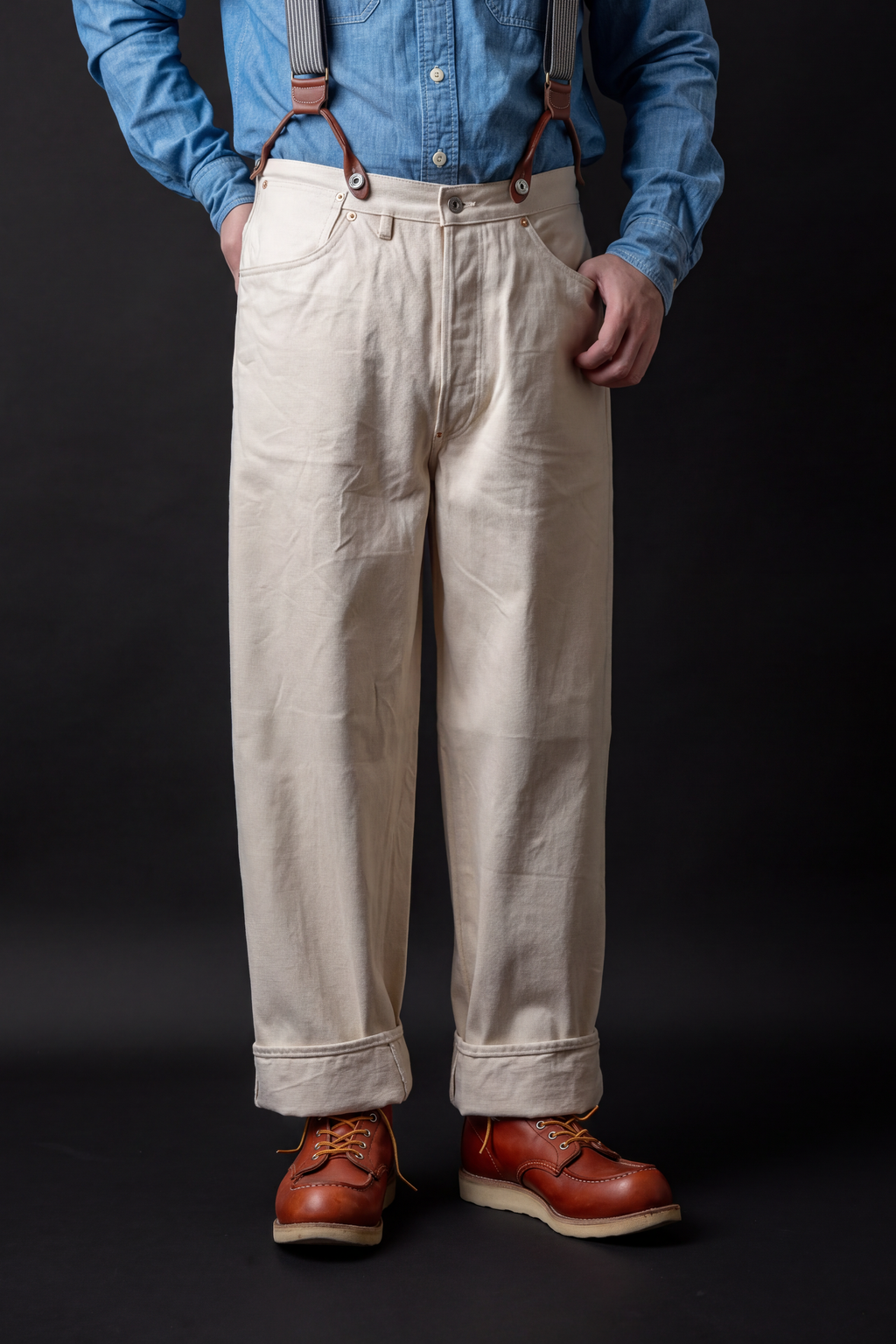 M101S(66) WAIST OVERALL DUCK – American Sea Island Cotton Canvas kinari
