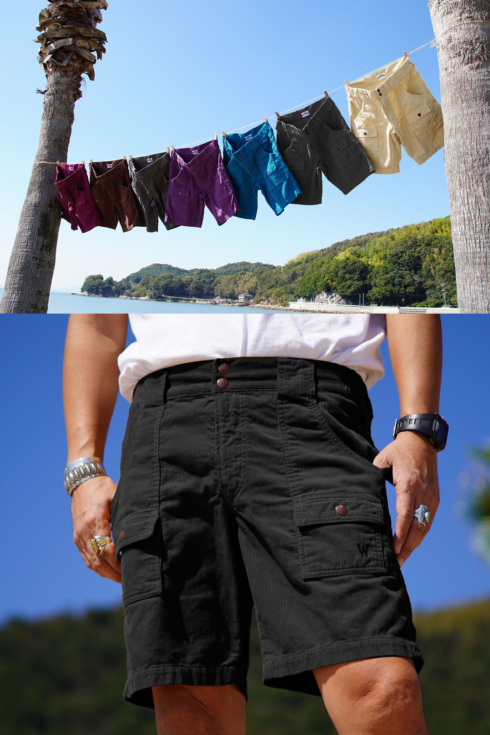 WR788M World Workers Beach Corduroy Buch-Shorts