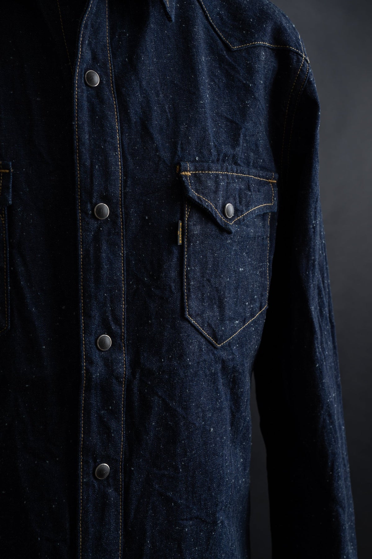 MS004E (001) 10oz SELVADGE DENIM WESTERN SHIRTS