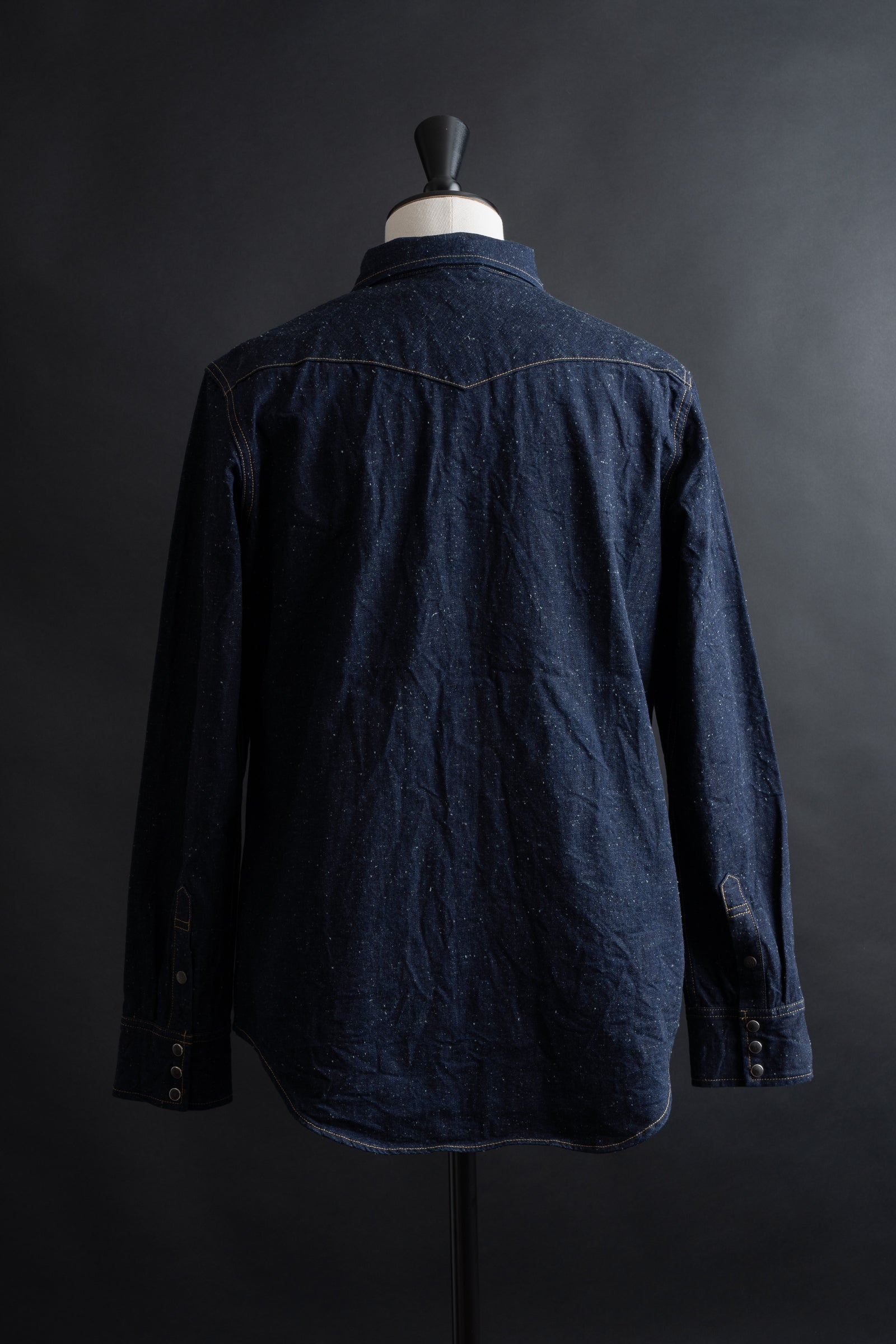 MS004E (001) 10oz SELVADGE DENIM WESTERN SHIRTS
