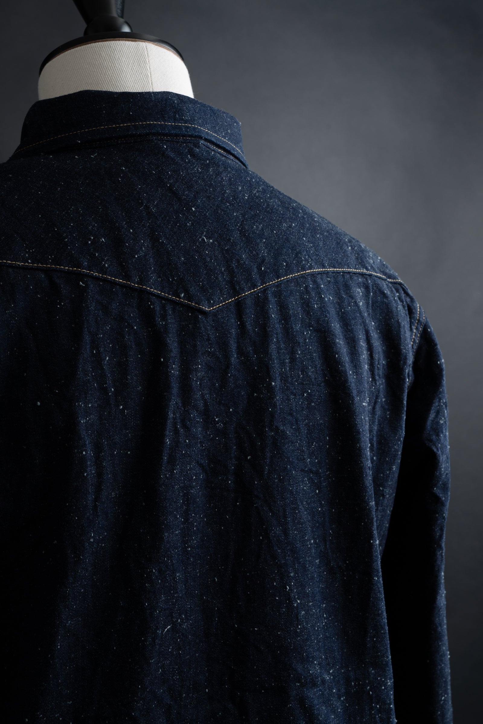 MS004E (001) 10oz SELVADGE DENIM WESTERN SHIRTS