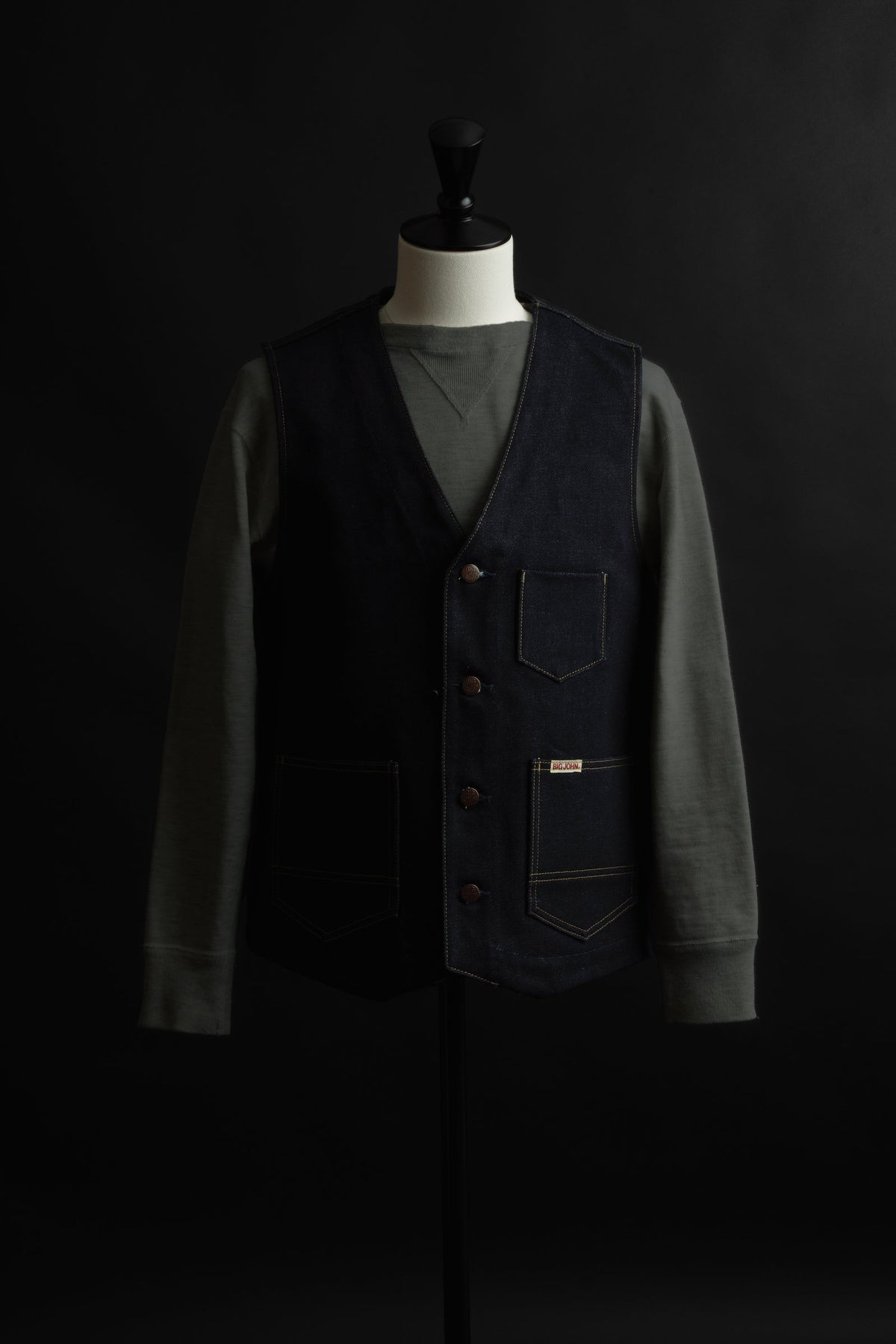 M602G (000B) 23oz selvedge denim Vest