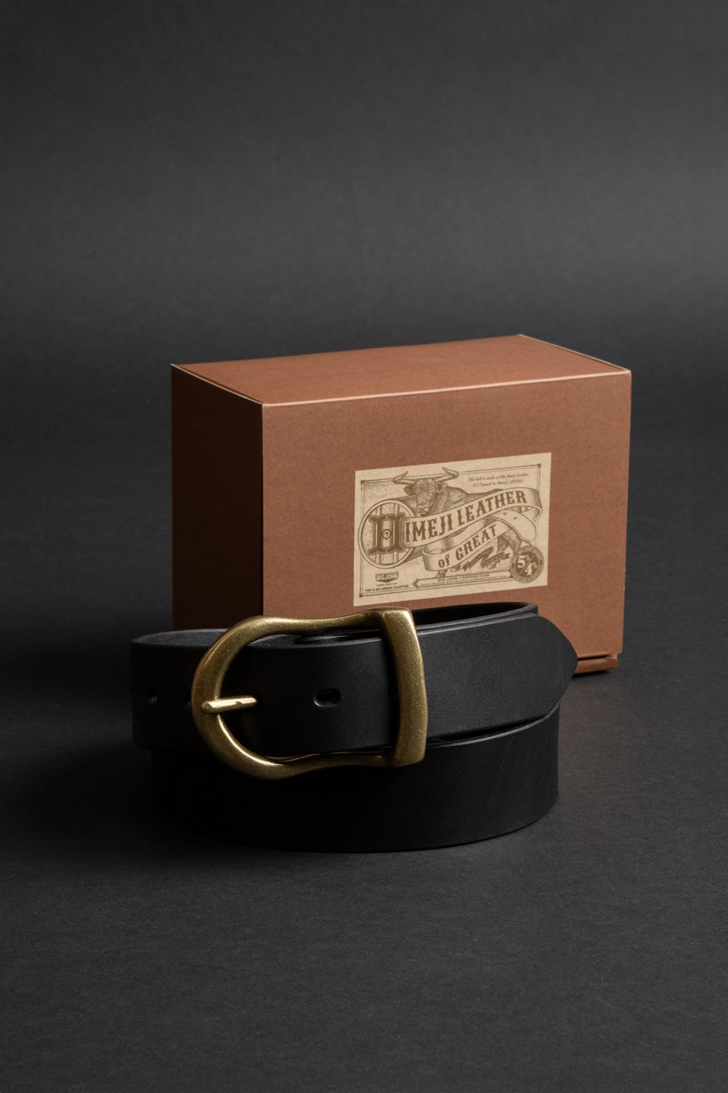 VBLT05 Heavy Weight HIMEJI LEATHER BELT (pit oil leather)