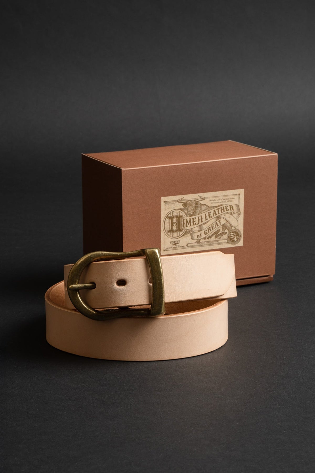 VBLT02 Heavy Weight HIMEJI LEATHER BELT | Japan display picture 3