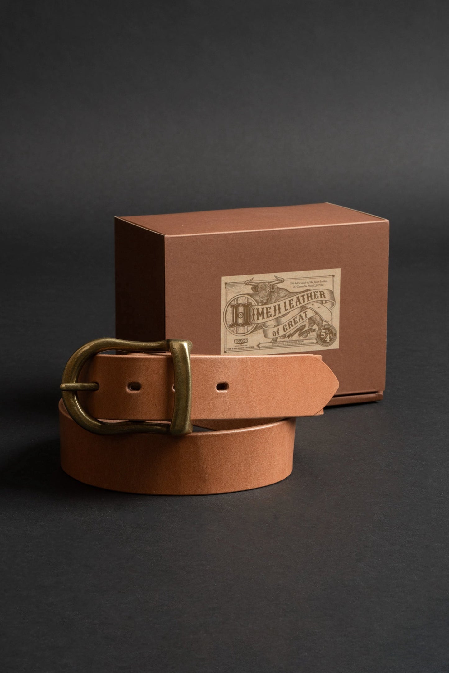 VBLT05 Heavy Weight HIMEJI LEATHER BELT (pit oil leather)