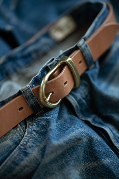 VBLT05 Heavy Weight HIMEJI LEATHER BELT (pit oil leather)