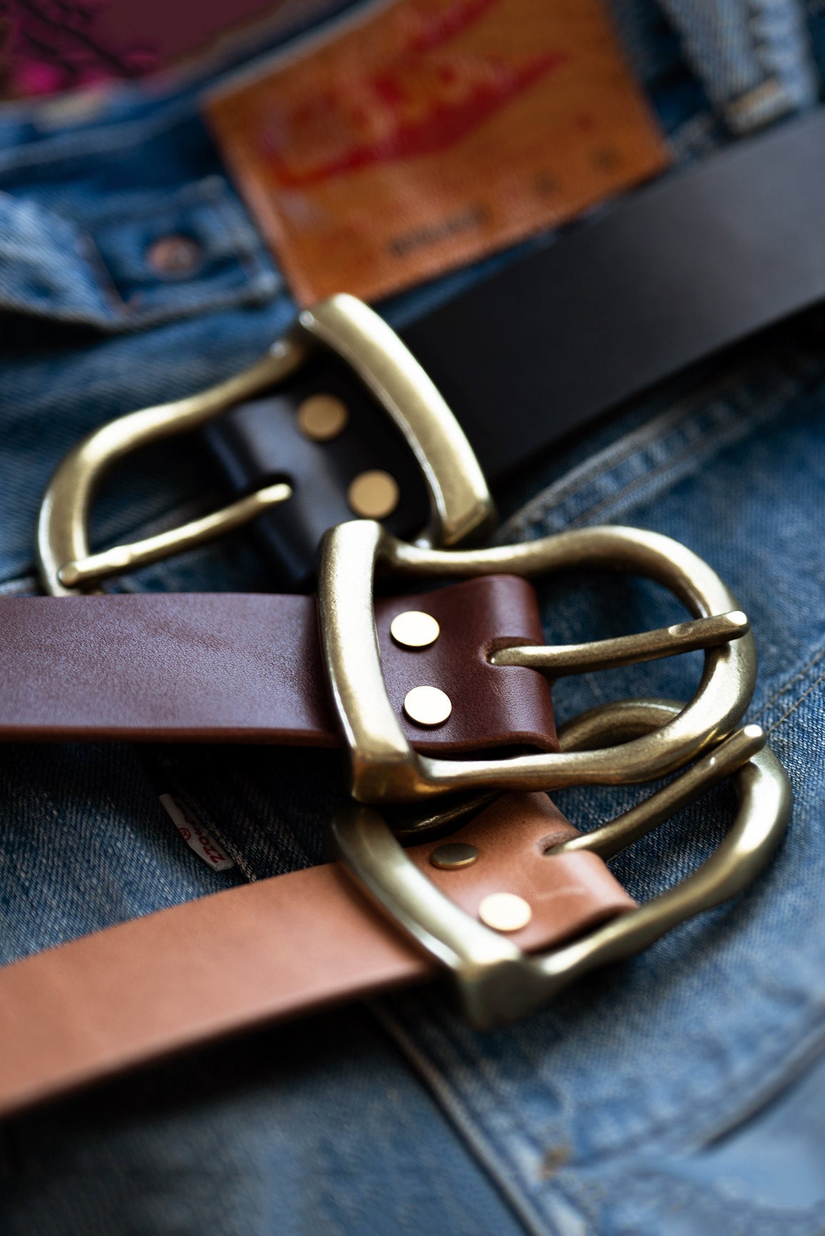 VBLT05 Heavy Weight HIMEJI LEATHER BELT (pit oil leather)