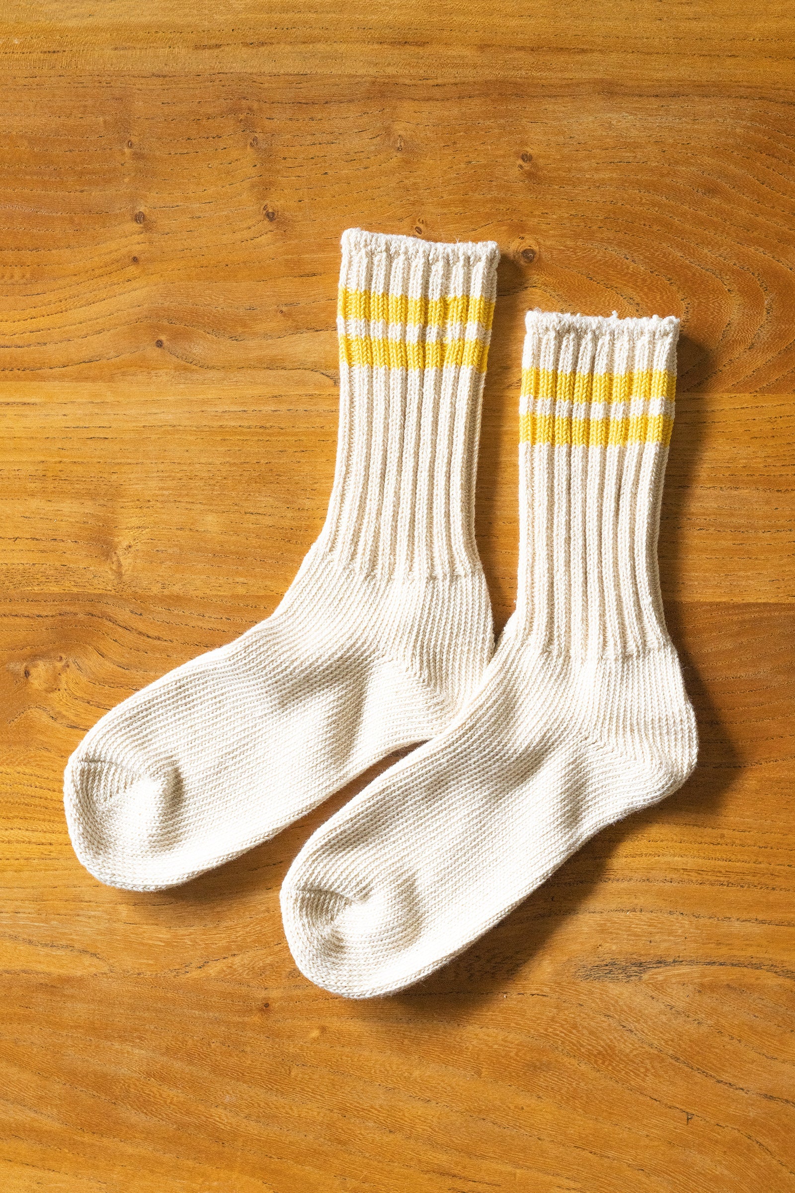 MSX01 (46) Denim Yarn Line Socks – Yellow