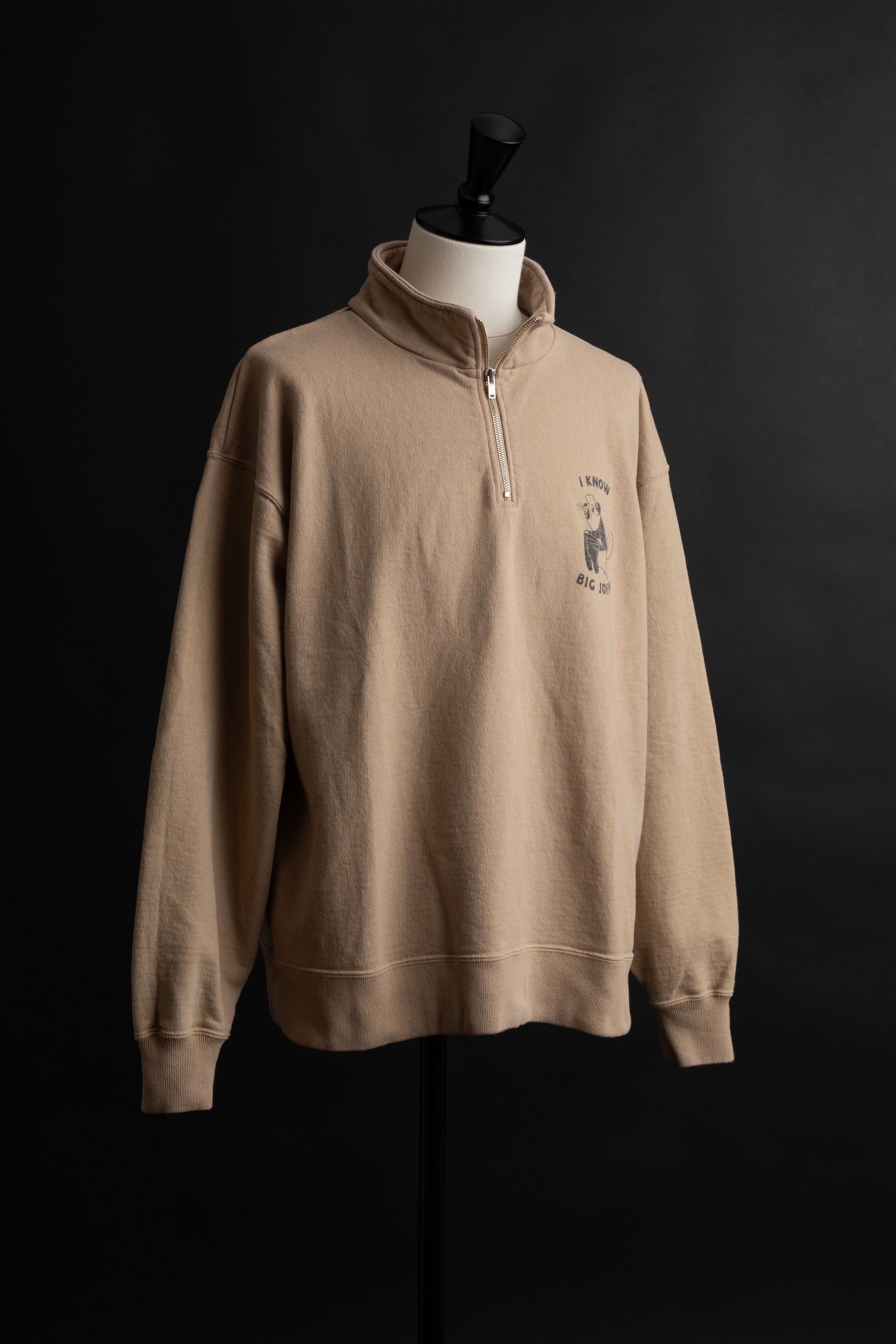 MTE010(54) [BEAVER] HARF ZIP SWEATSHIRTS MOCHA