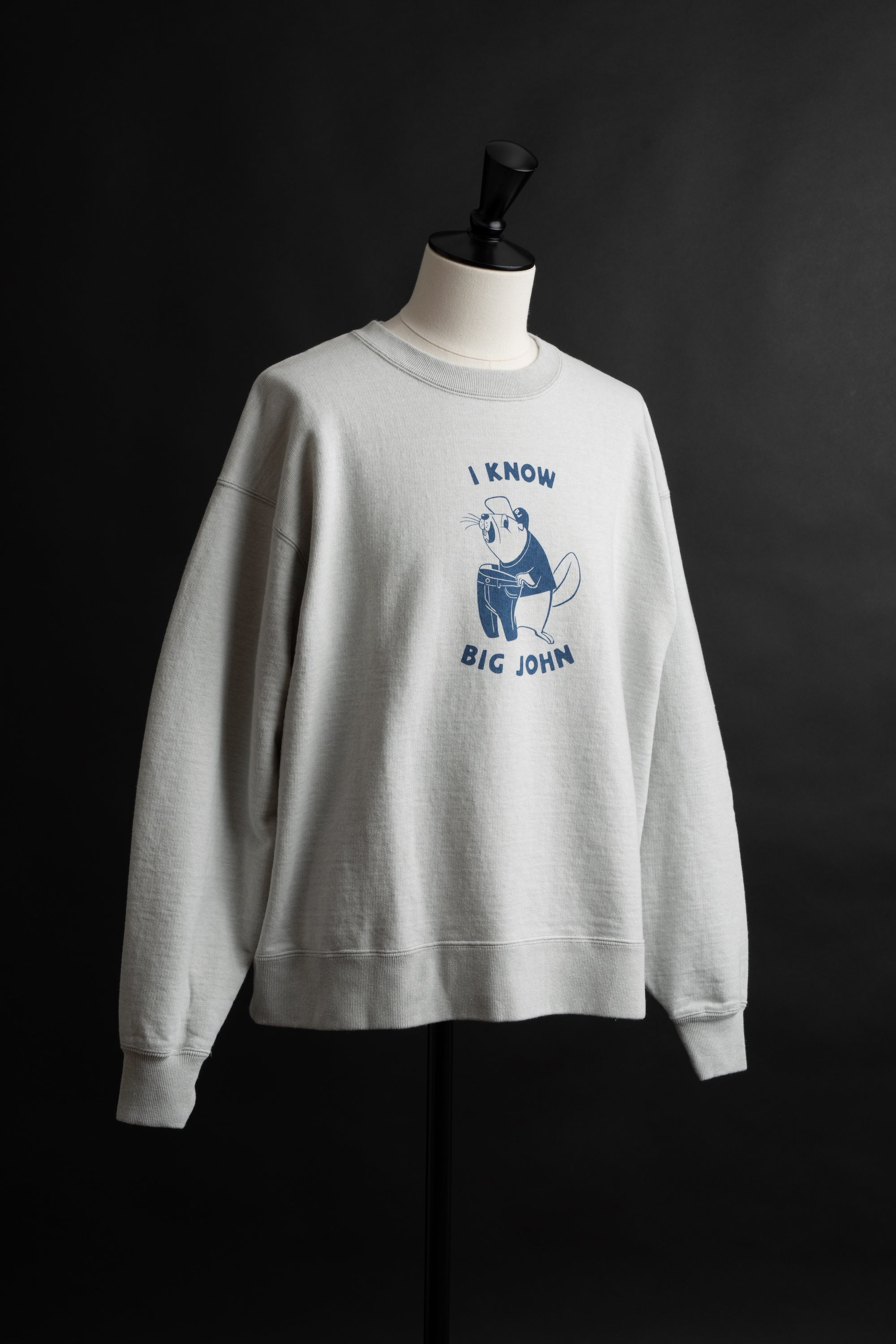MTE011(64) [BEAVER] CREWNECK SWEATSHIRT GRAY