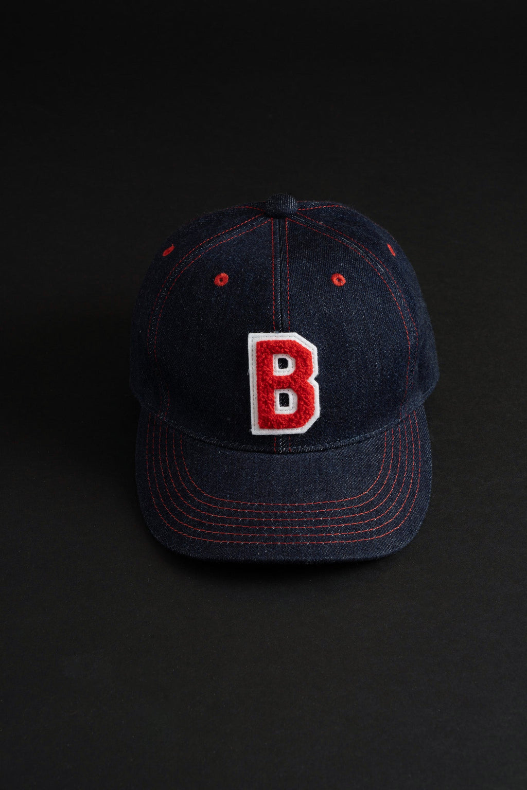 VBBJ045 (01PR) BJ BASEBALL CAP - Red Stitch