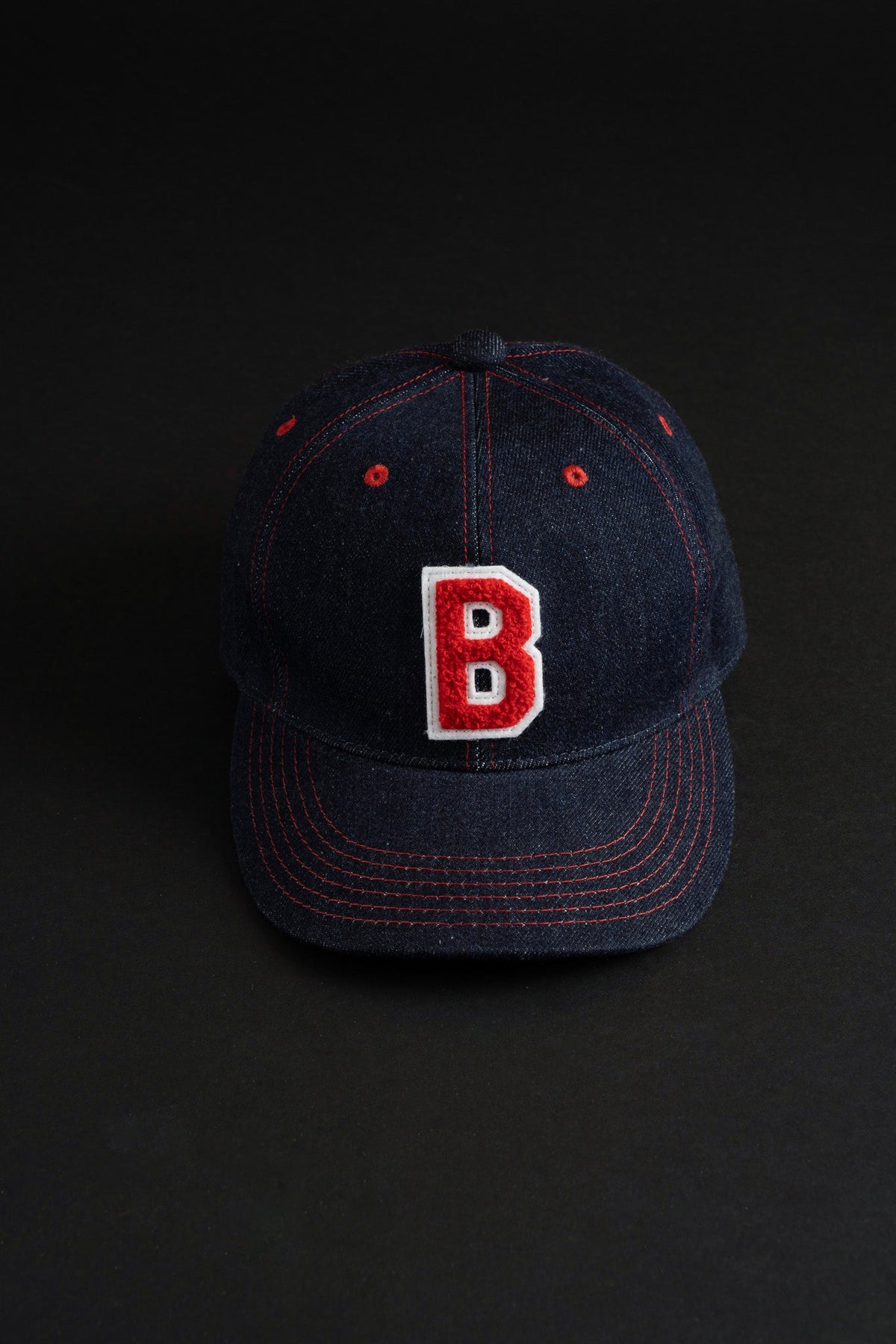 VBBJ045 (01PR) BJ BASEBALL CAP - Red Stitch
