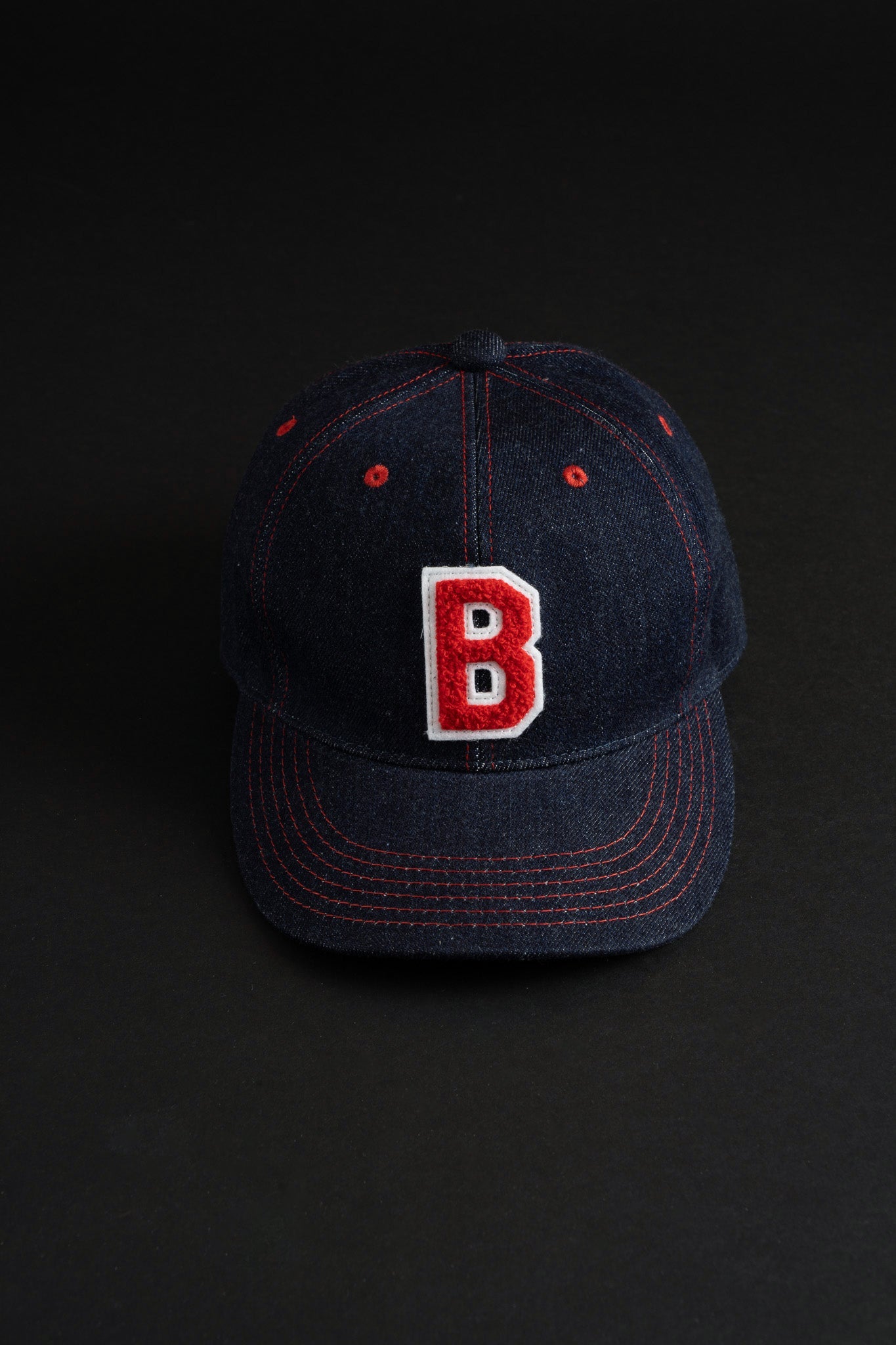 VBBJ045 (01PR) BJ BASEBALL CAP - Red Stitch
