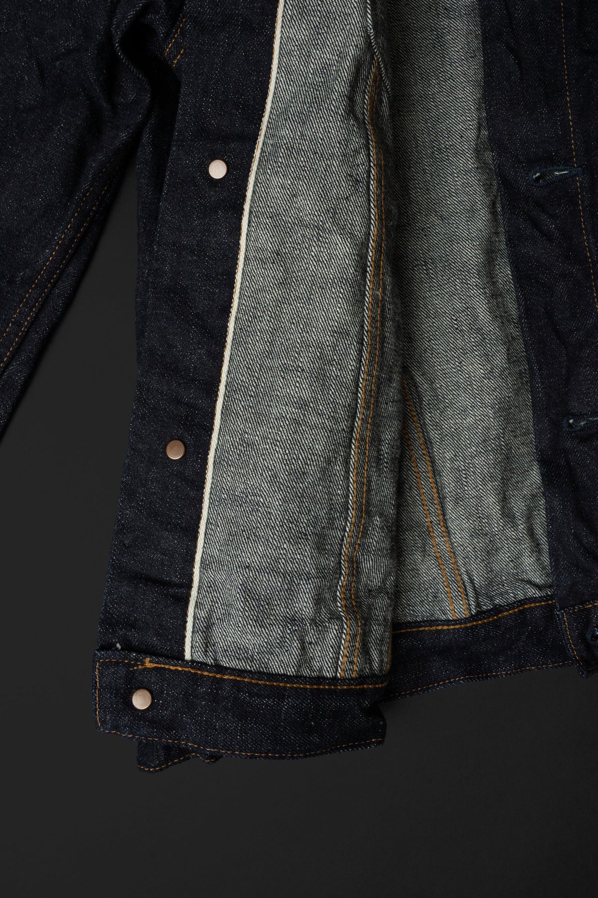 S6953WS (001) ISHIKAWADAI DENIM TRUCKER JACKET | SUVIN GOLD
