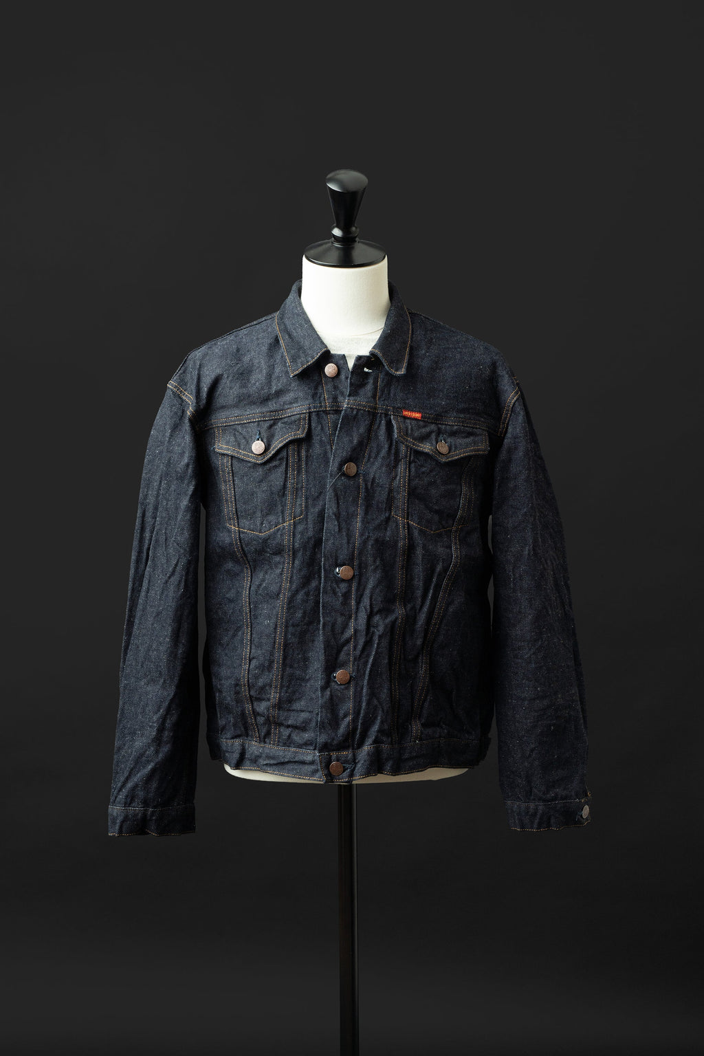 S6953WS (001) ISHIKAWADAI DENIM TRUCKER JACKET | SUVIN GOLD