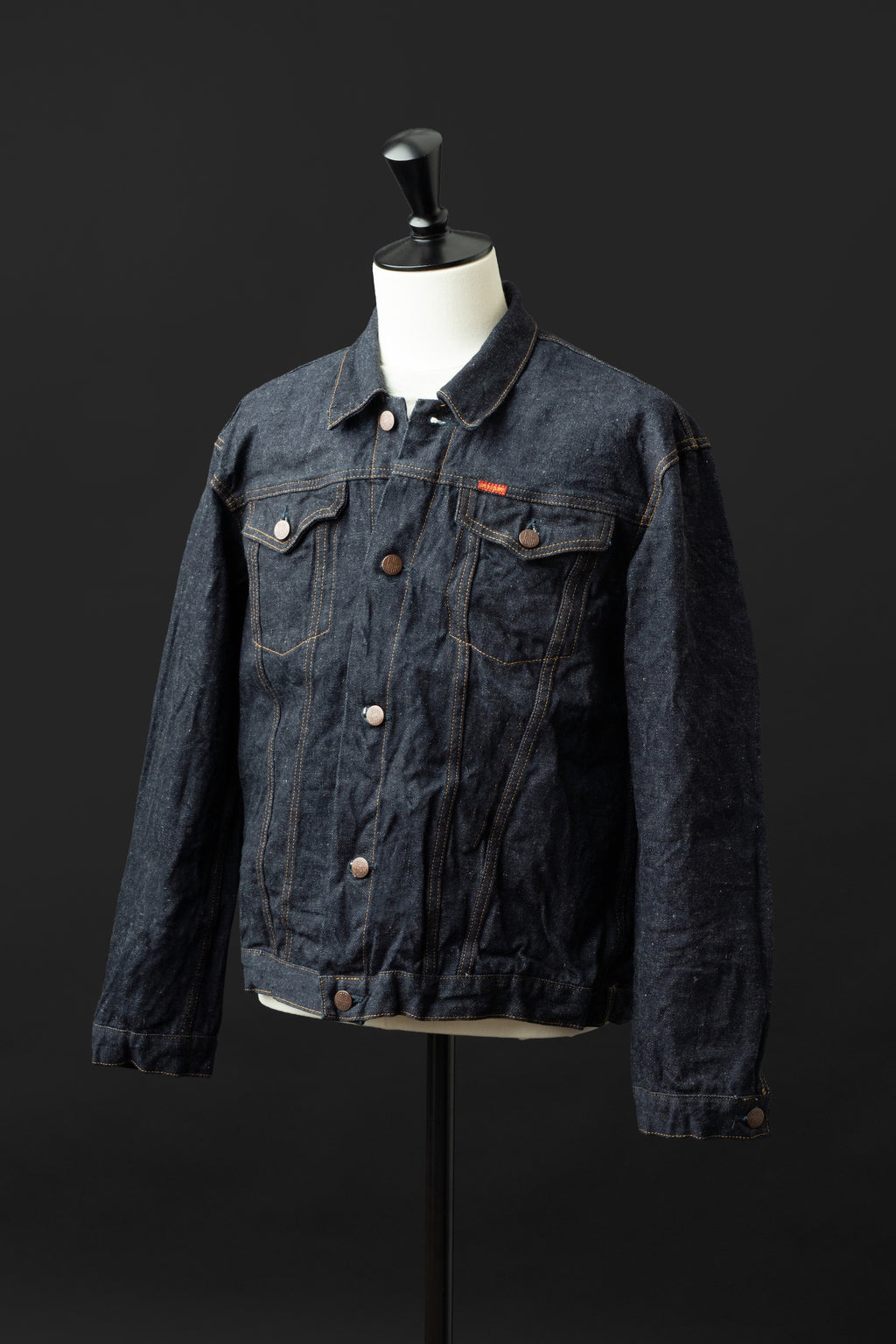 S6953WS (001) ISHIKAWADAI DENIM TRUCKER JACKET | SUVIN GOLD