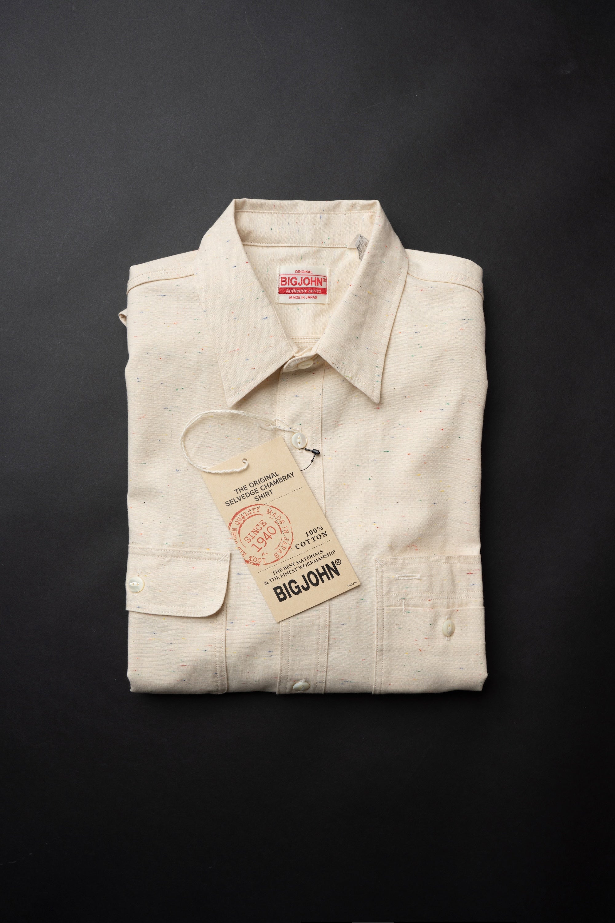MS004R (66C) Color Nep Selvedge Chambray Shirt – Big-John-Intl