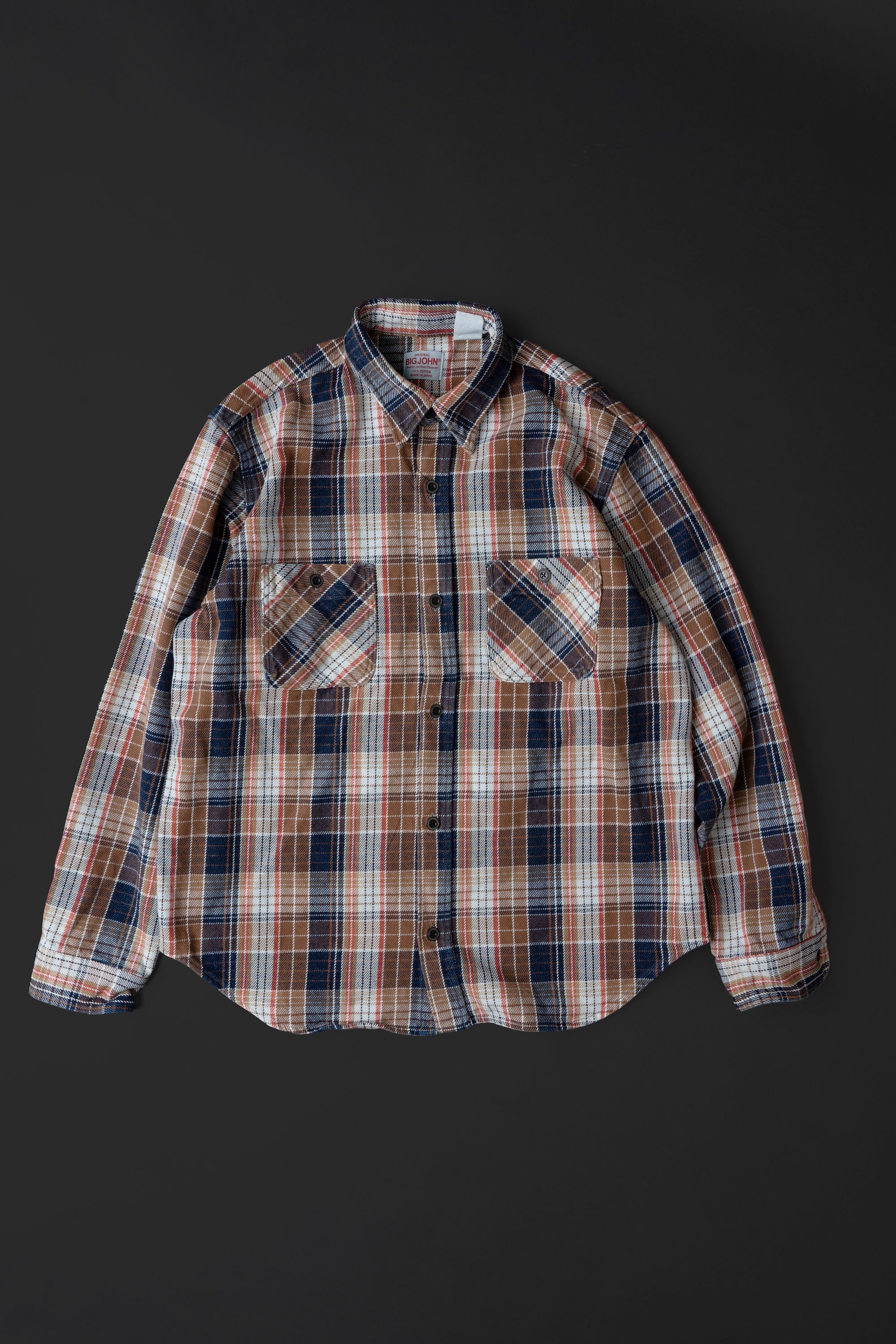 MS001G (REC) INDIGO CHECK HEAVY FLANNEL SHIRT