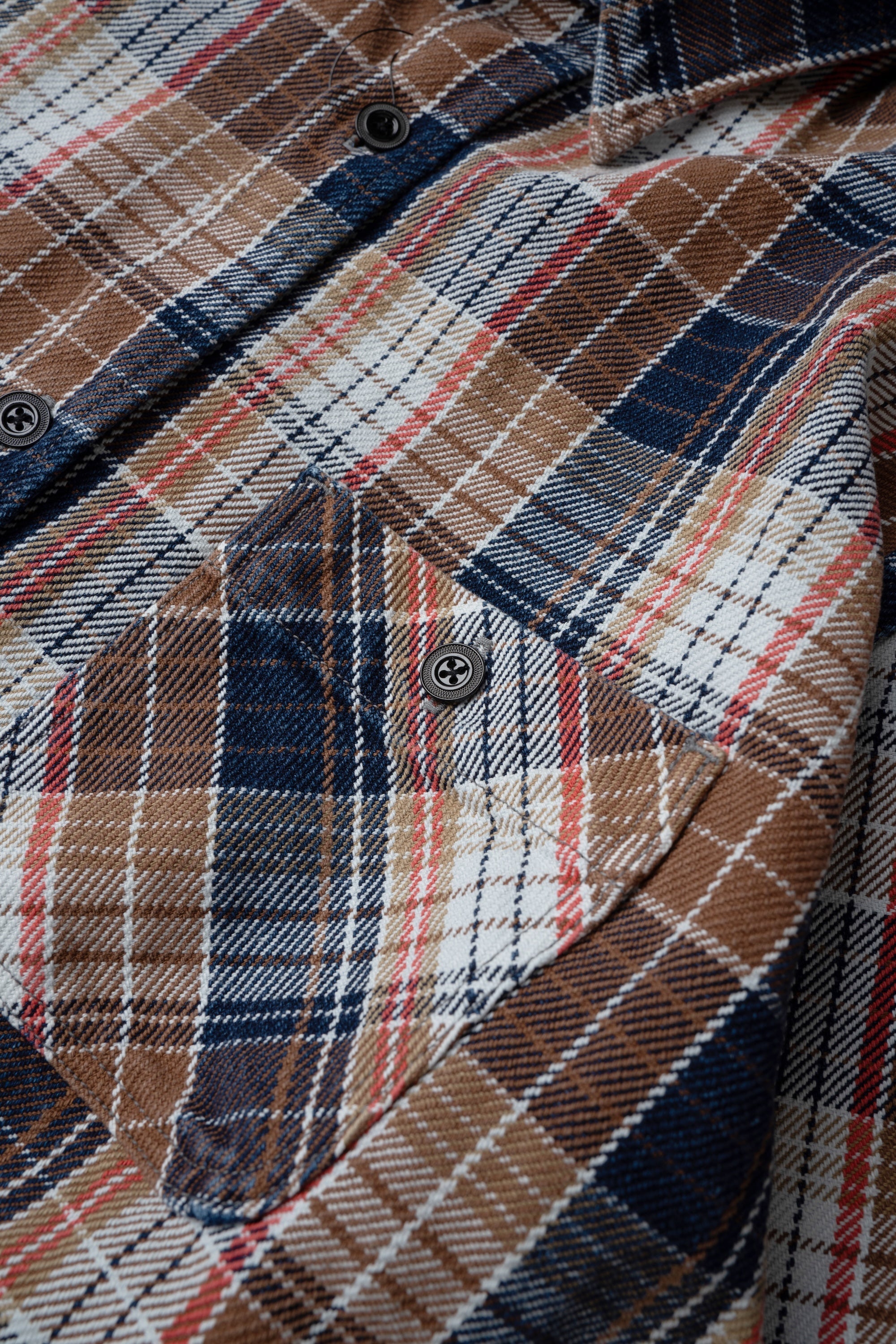 MS001G (REC) INDIGO CHECK HEAVY FLANNEL SHIRT