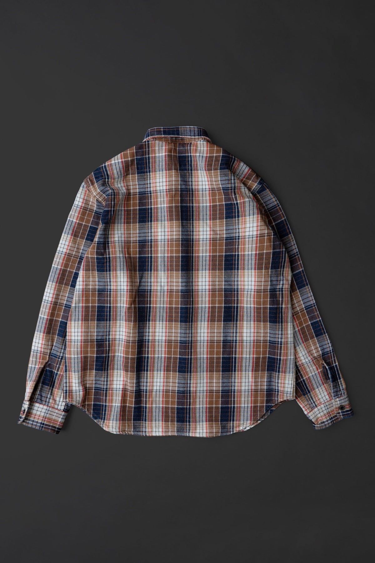 MS001G (REC) INDIGO CHECK HEAVY FLANNEL SHIRT
