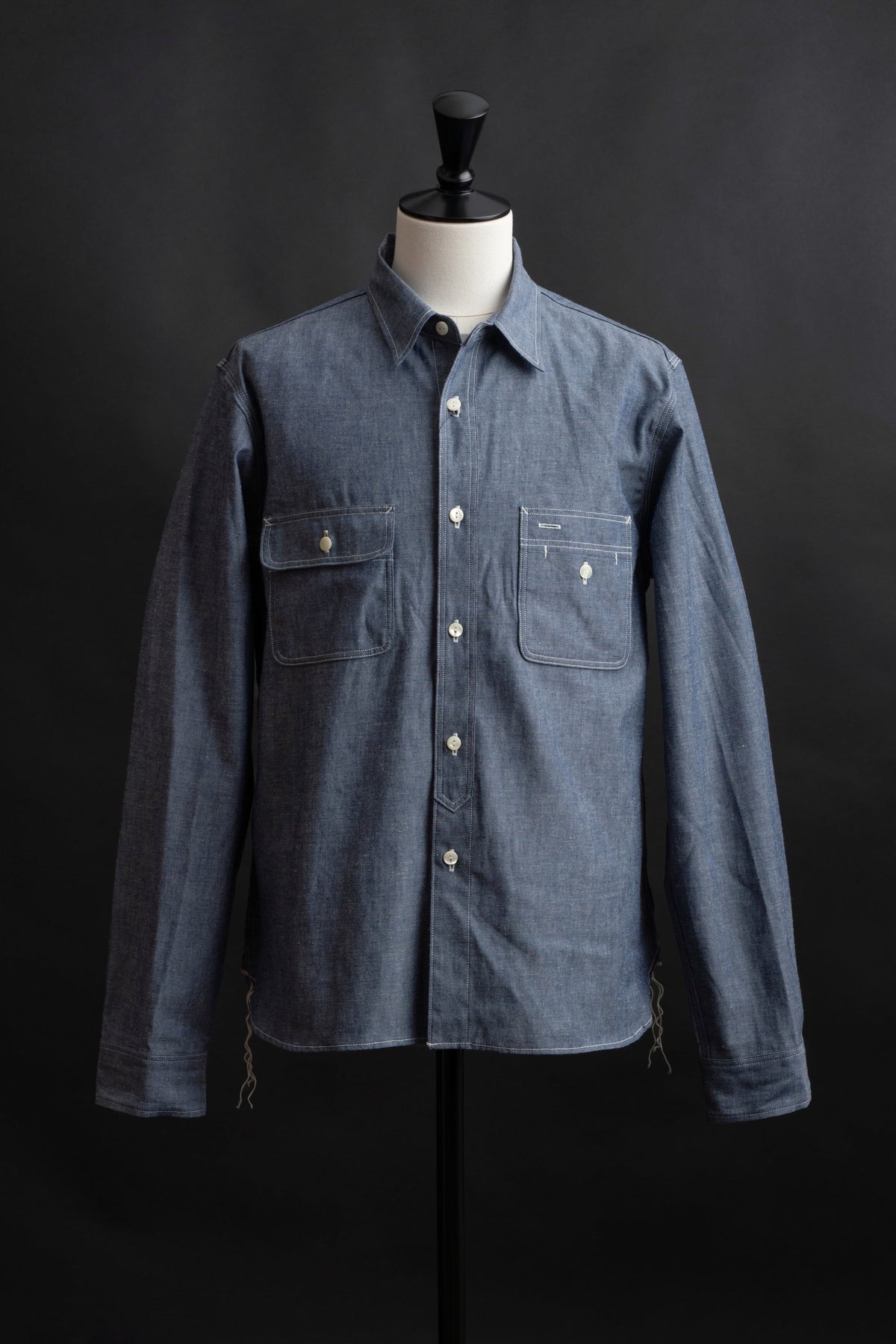 MS004R (01C) Color Nep Selvedge Chambray Shirt