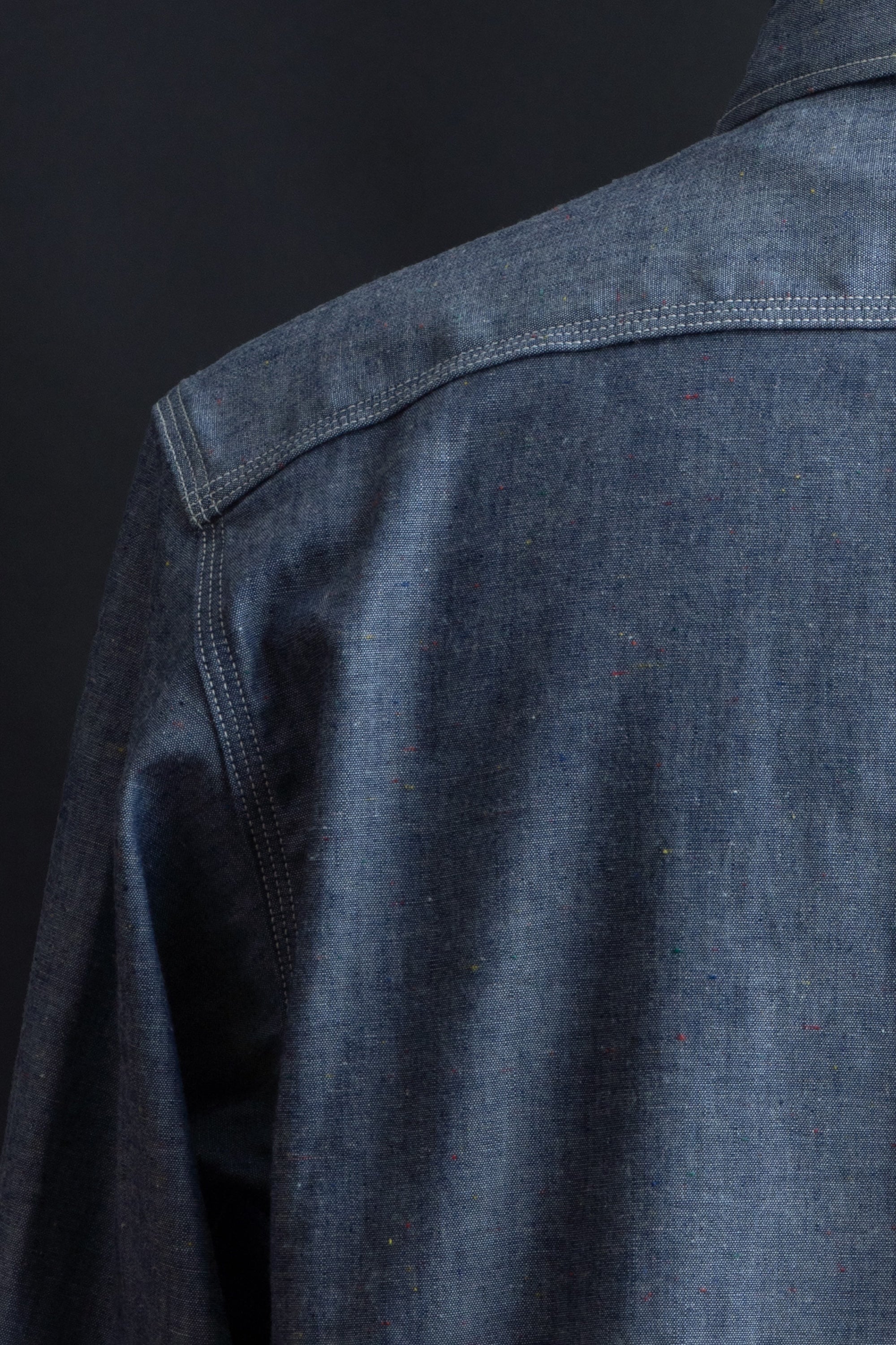 MS004R (01C) Color Nep Selvedge Chambray Shirt – Big-John-Intl