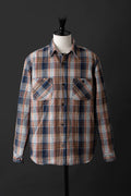 MS001G (REC) INDIGO CHECK HEAVY FLANNEL SHIRT
