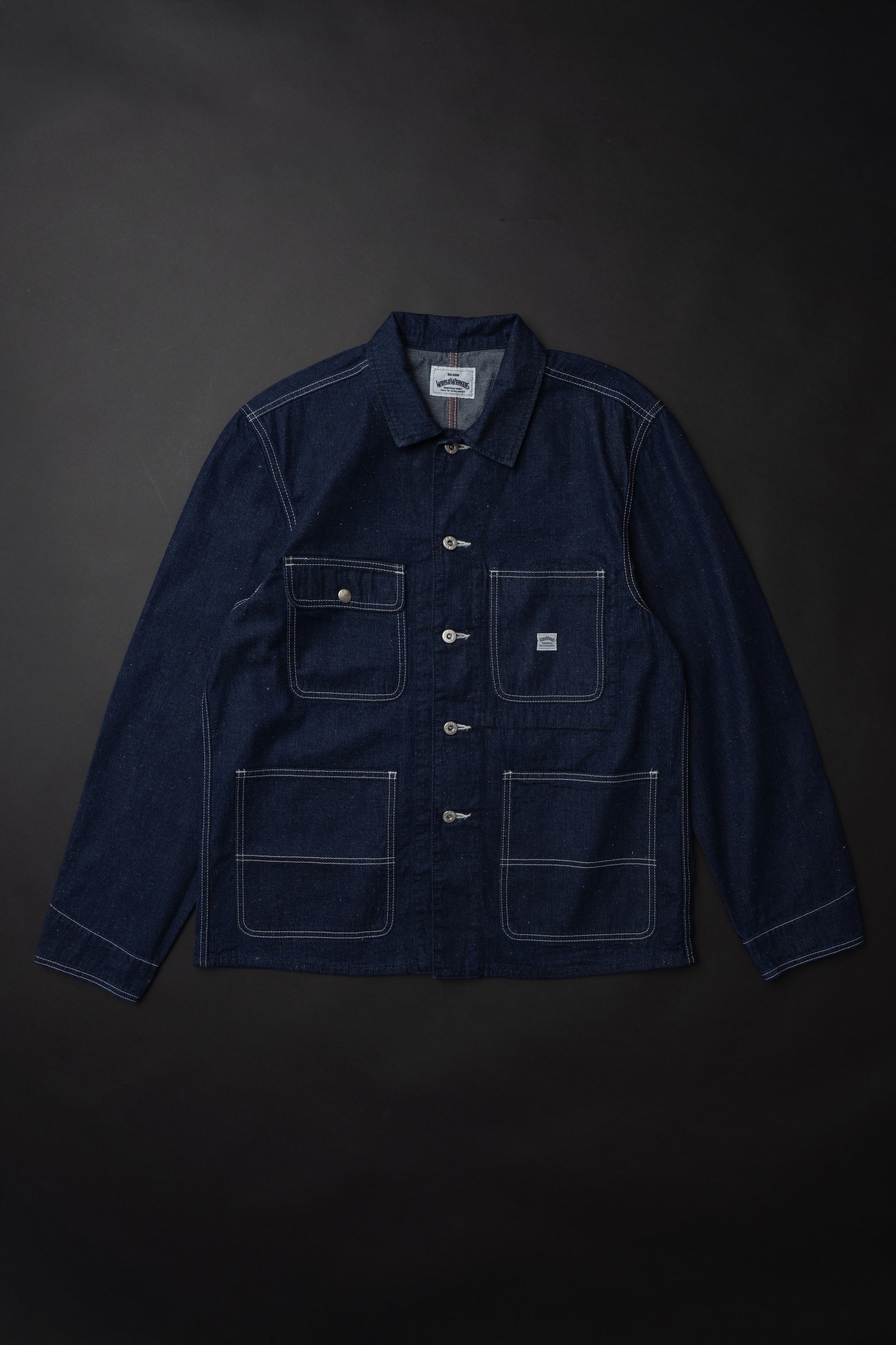 WR623F (81) World Workers Indigo Nep Denim Coverall Jacket