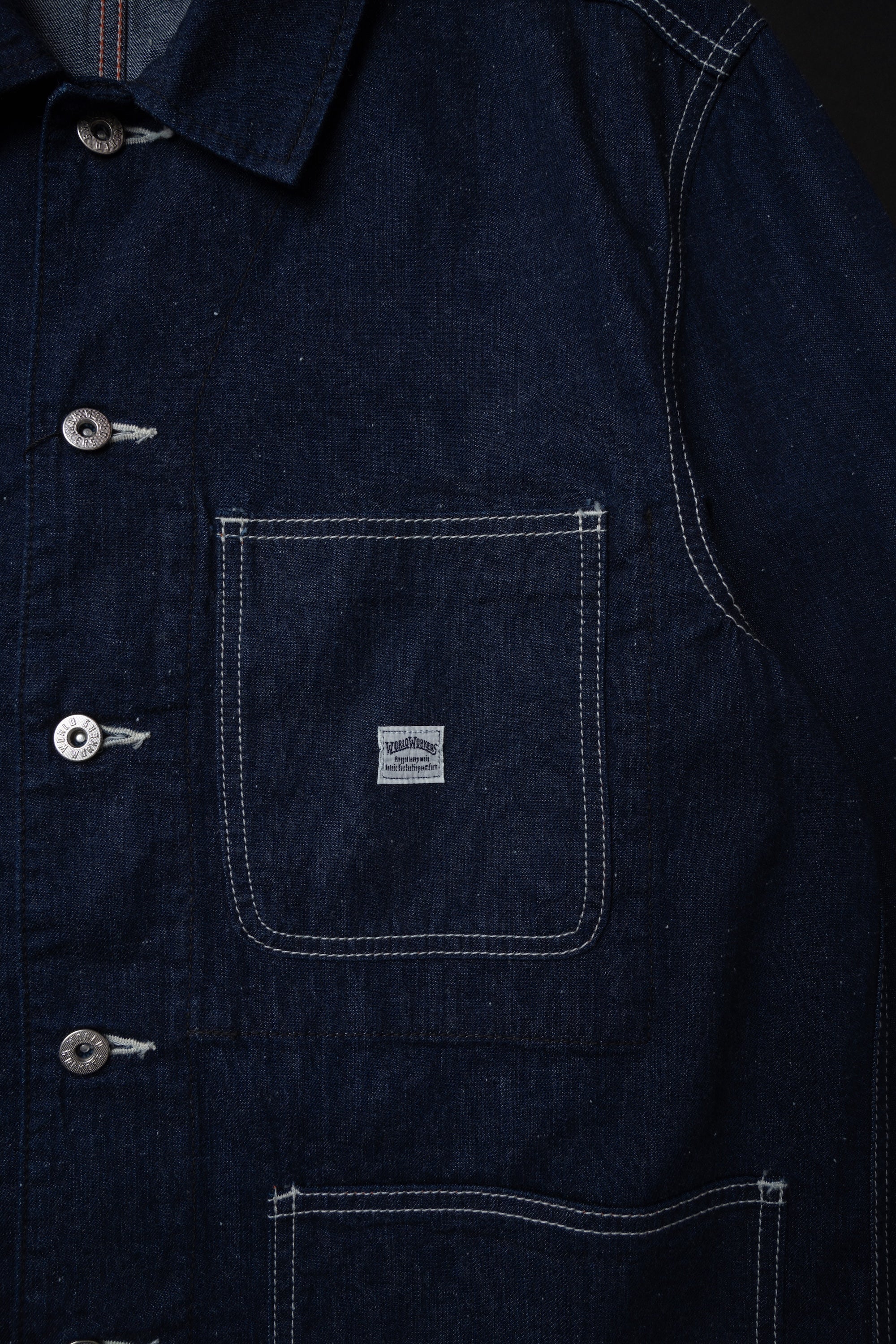 WR623F (81) World Workers Indigo Nep Denim Coverall Jacket – Big