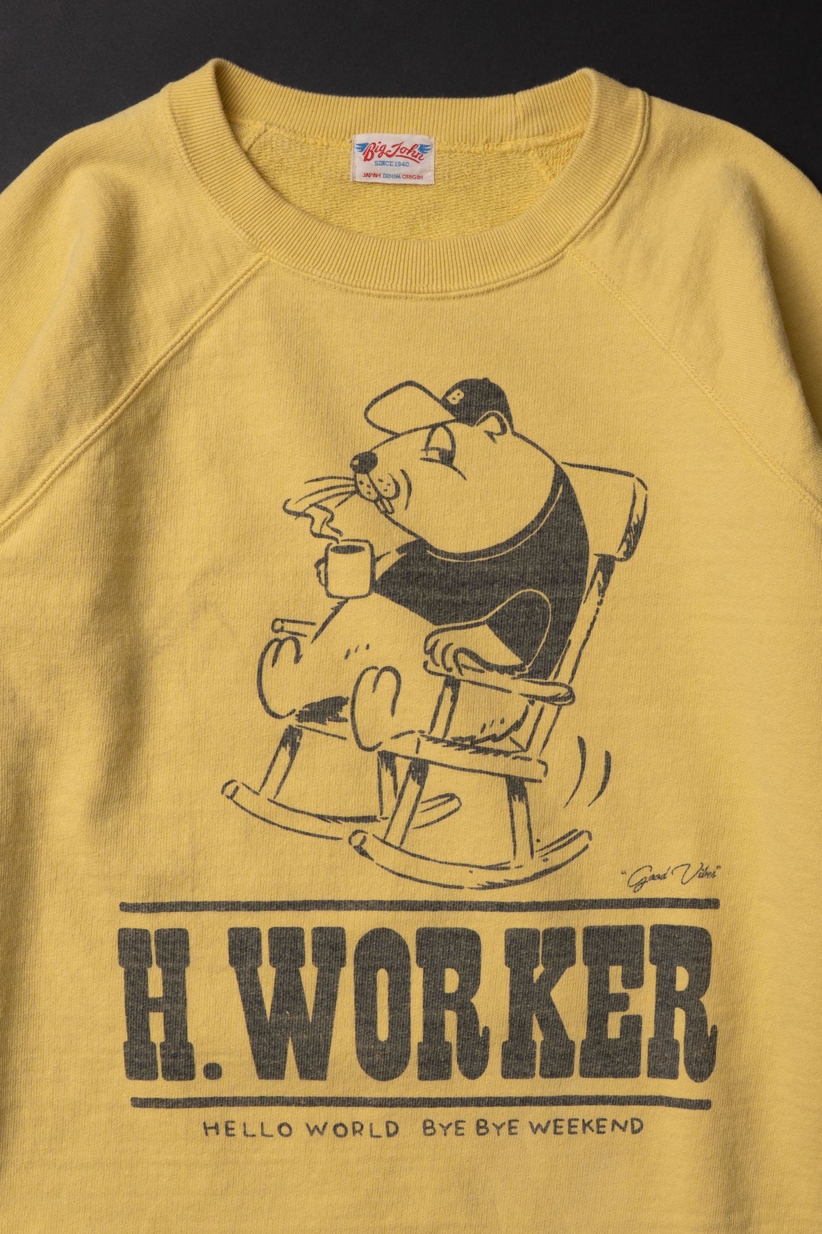 MTE008(46) [BEAVER] RAGLAN SLEEVES SWEAT | YELLOW
