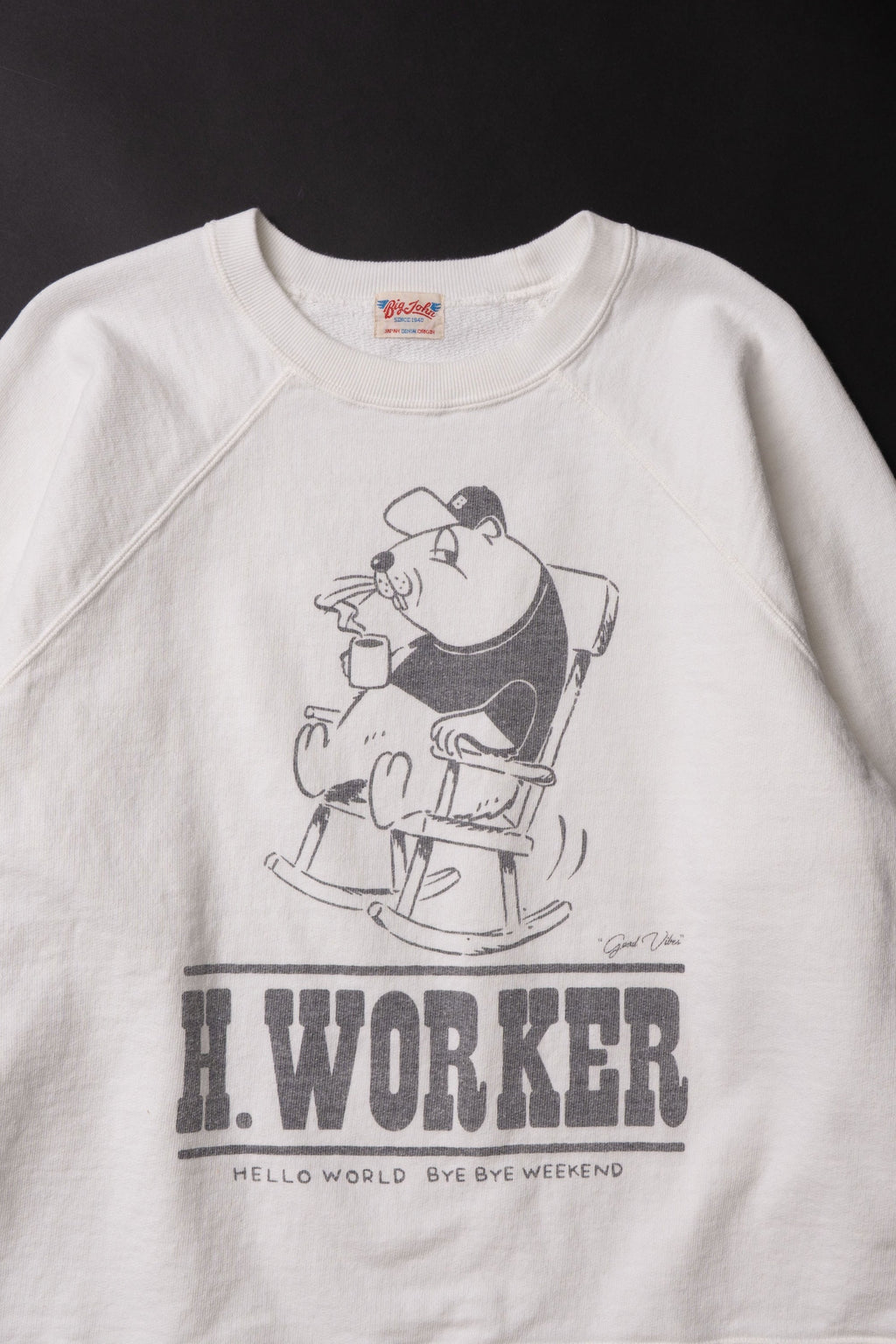 MTE008(69) [BEAVER] RAGLAN SLEEVES SWEAT | WHITE
