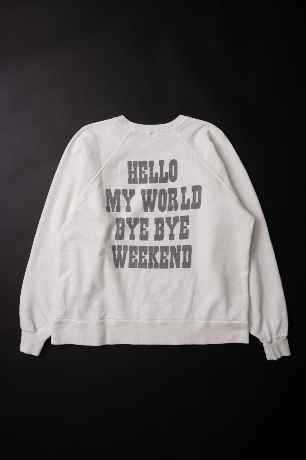 MTE008(69) [BEAVER] RAGLAN SLEEVES SWEAT | WHITE