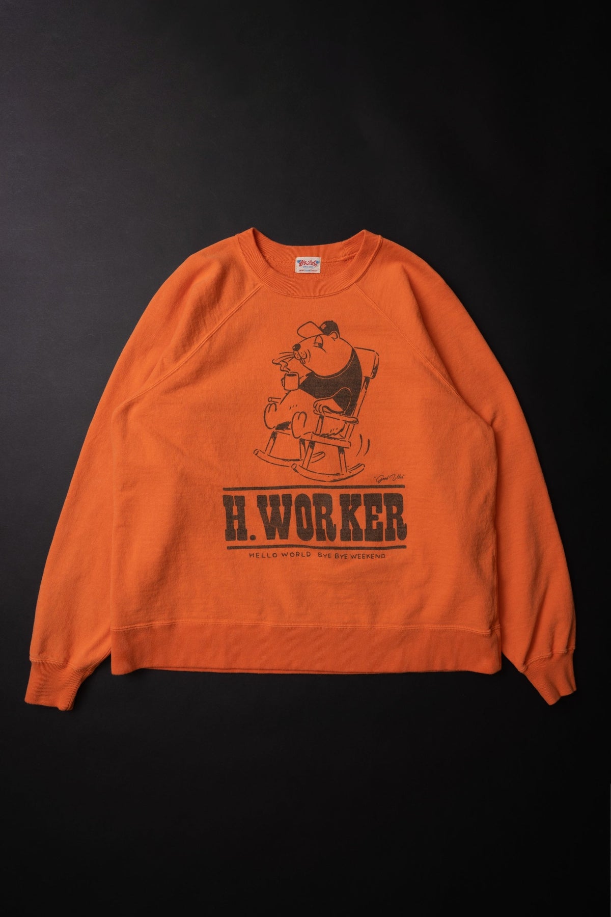 MTE008(44) [BEAVER] RAGLAN SLEEVES SWEAT | ORANGE