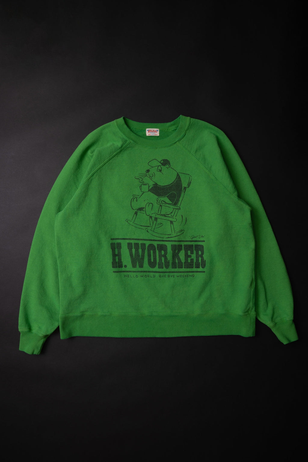 MTE008(14) [BEAVER] RAGLAN SLEEVES SWEAT | GREEN