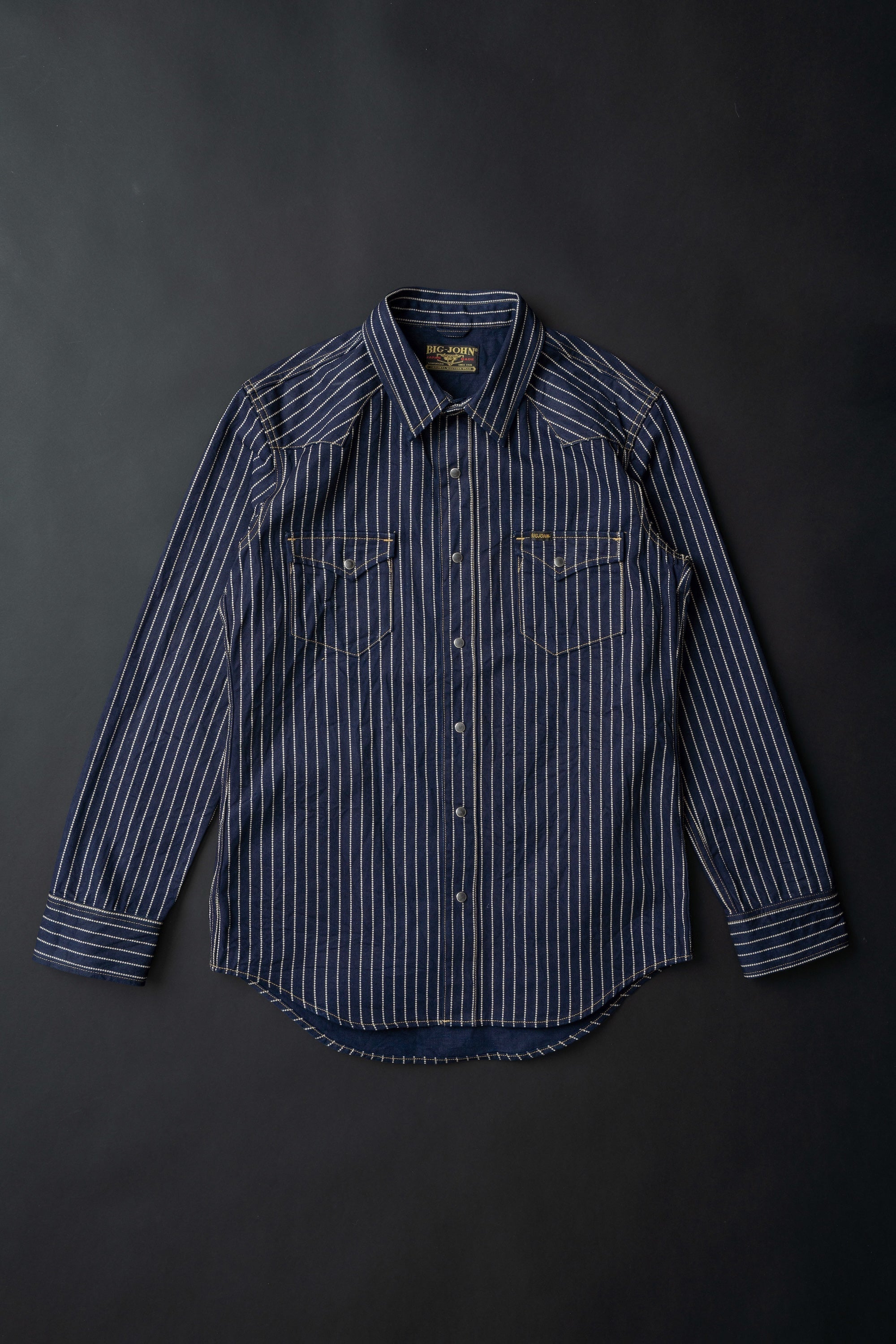 MS004E (055P) 10oz SELVADGE DENIM WESTERN SHIRTS WABASH