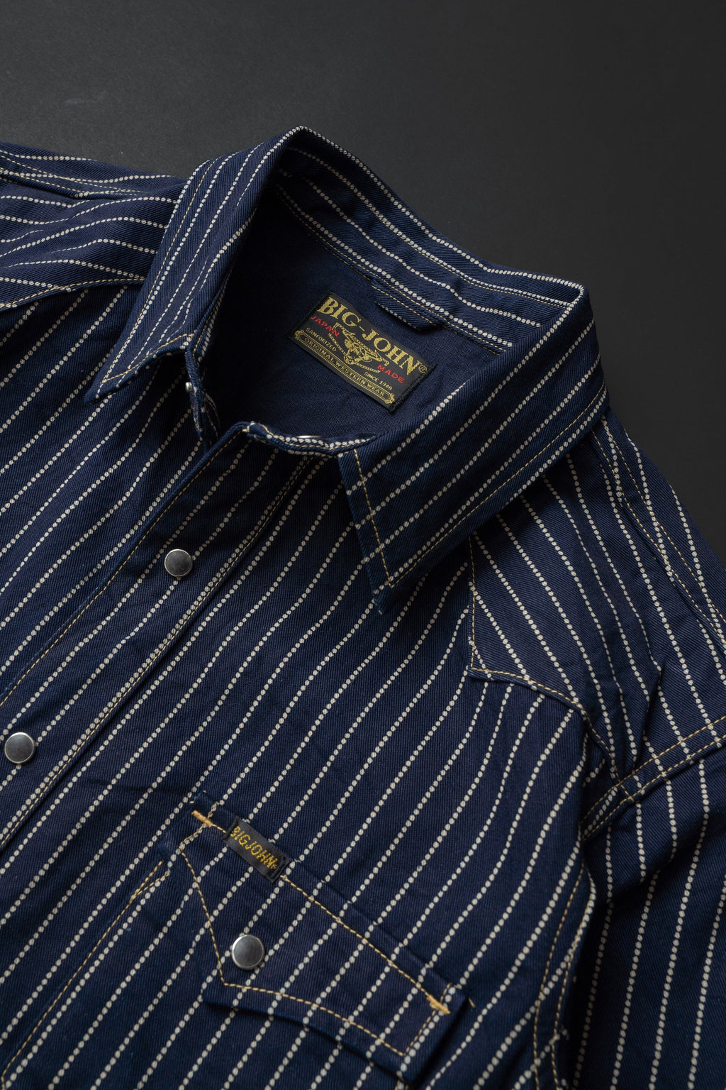 MS004E (055P) 10oz SELVADGE DENIM WESTERN SHIRTS WABASH