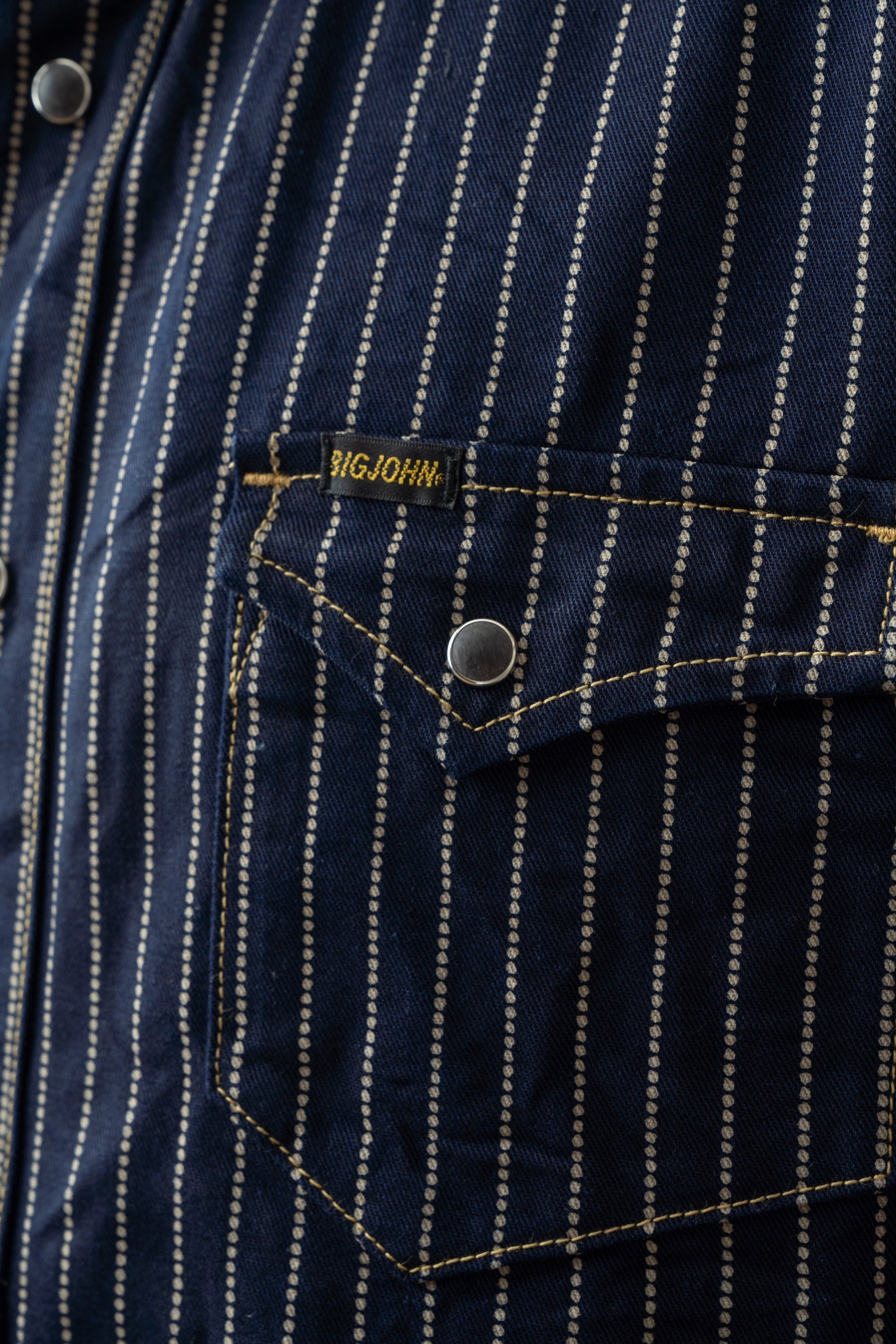 MS004E (055P) 10oz SELVADGE DENIM WESTERN SHIRTS WABASH