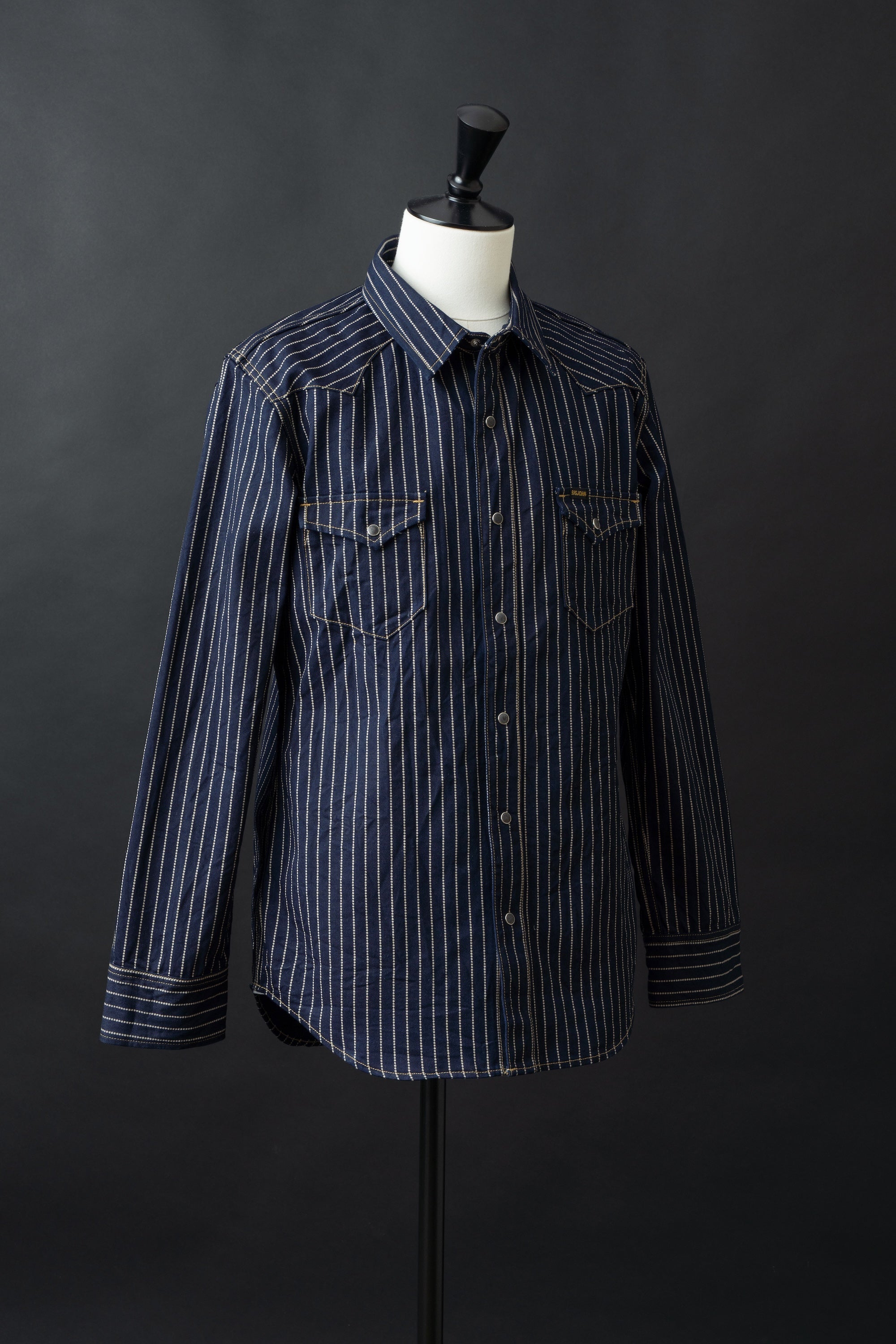 MS004E (055P) 10oz SELVADGE DENIM WESTERN SHIRTS WABASH